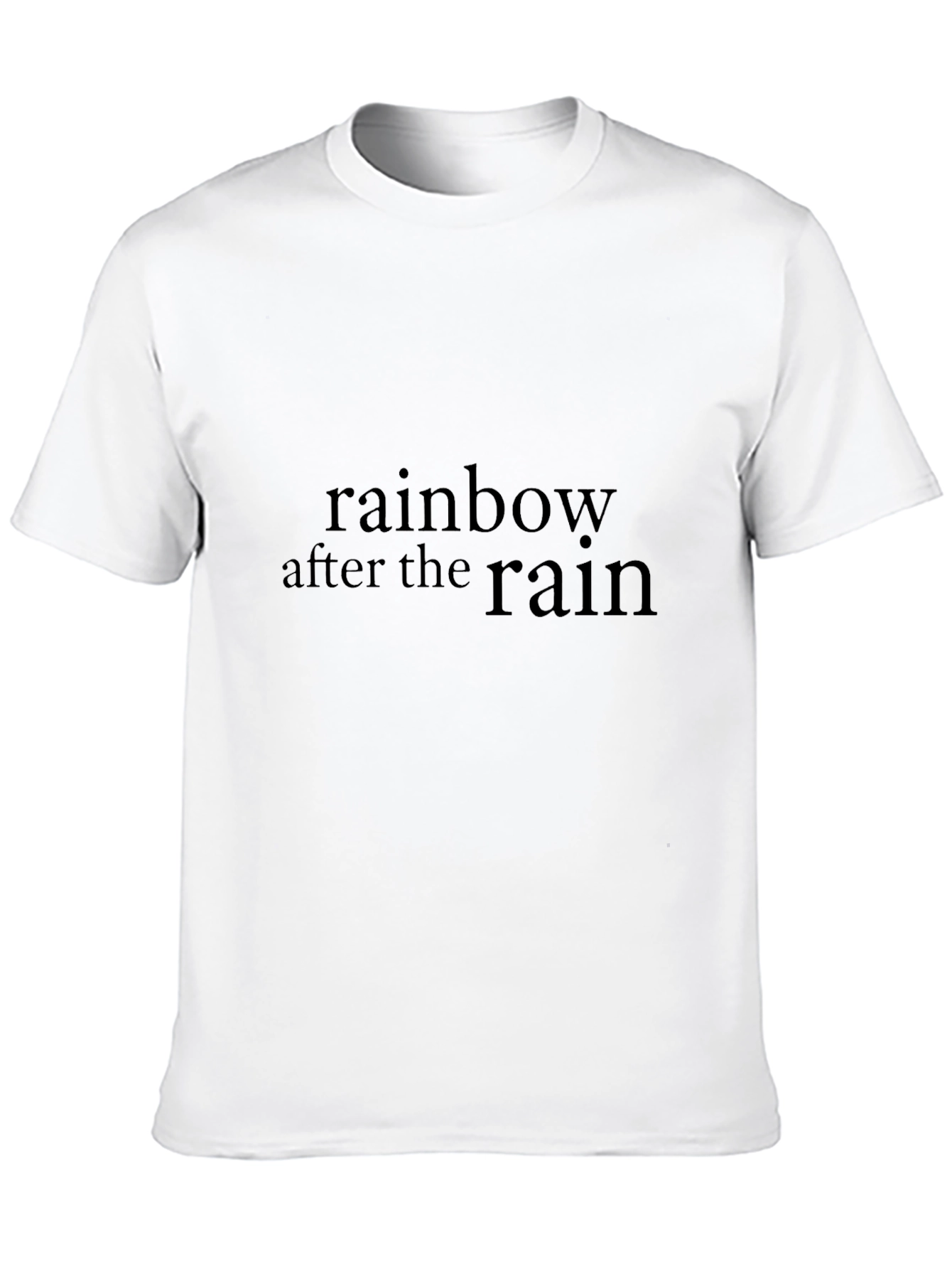 Rainbow After the Rain Black T-Shirt