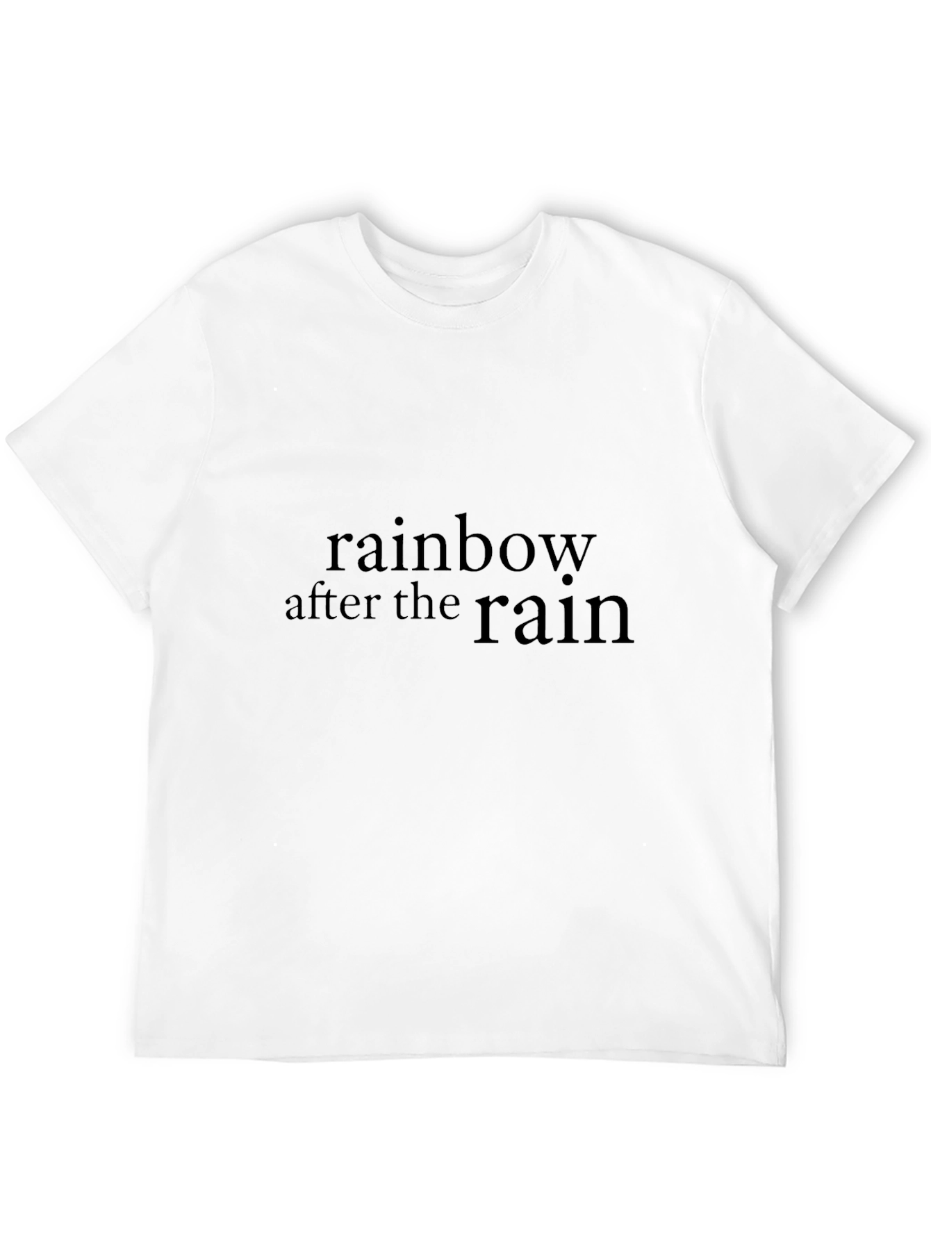 Rainbow After the Rain Black T-Shirt