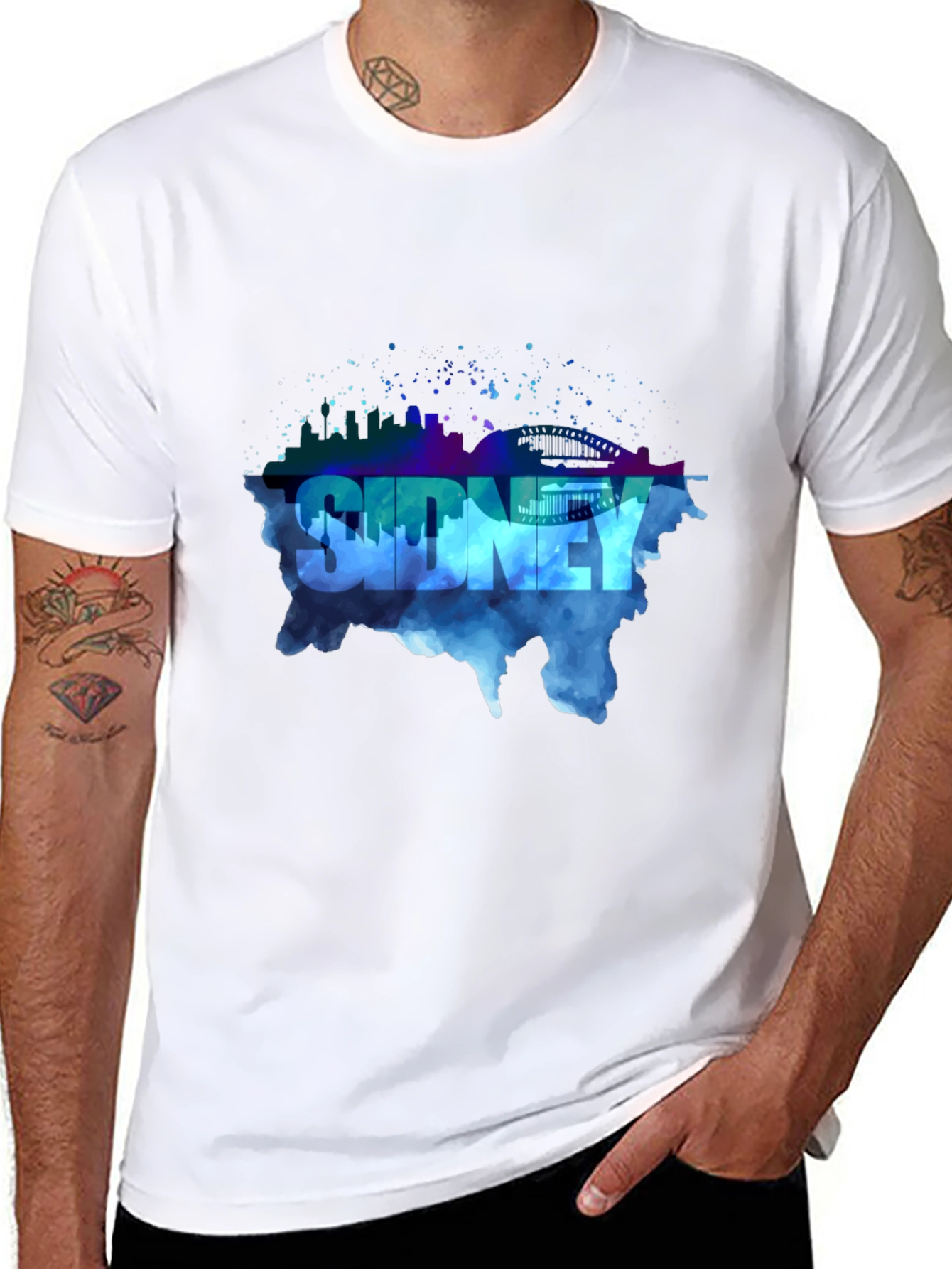 Sydney Skyline Mens Graphic T-Shirt