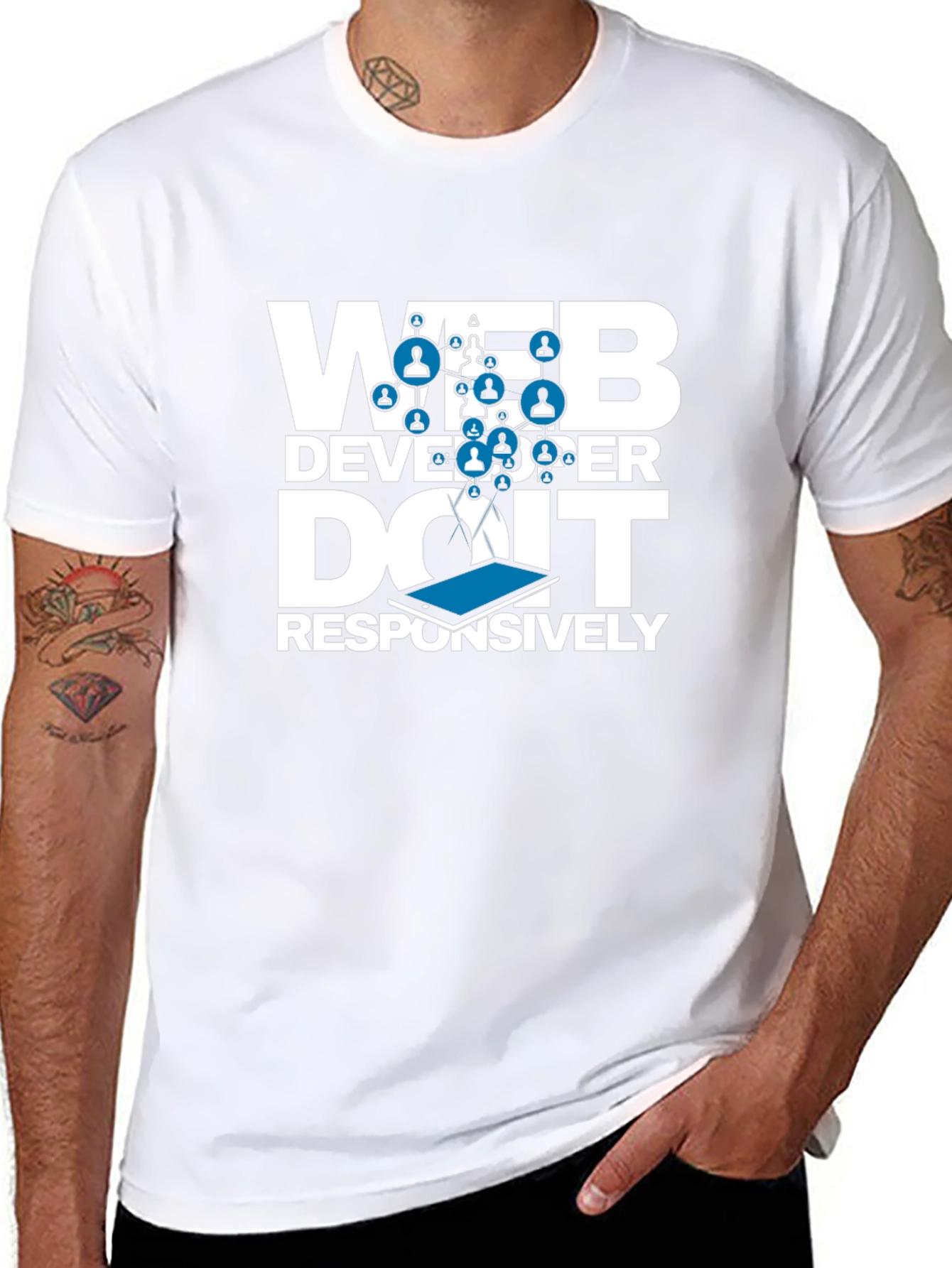 Web Developer T-Shirt Do It Responsively Programmer Tee