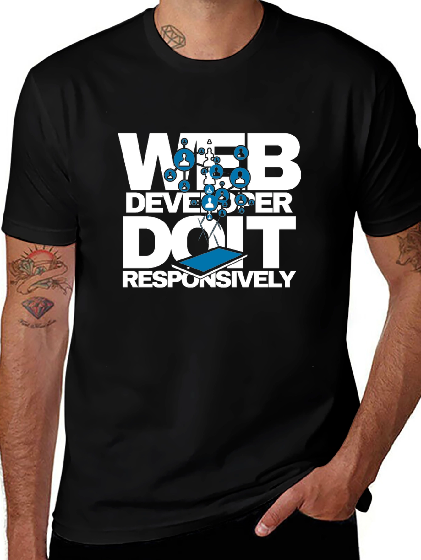 Web Developer T-Shirt Do It Responsively Programmer Tee