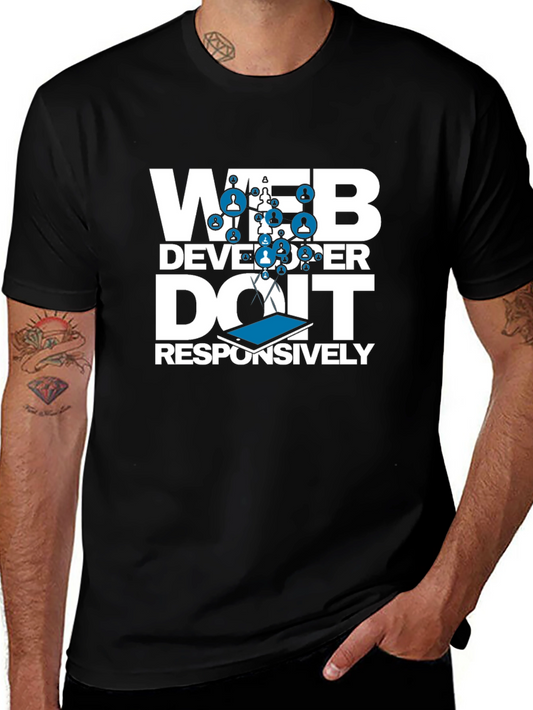 Web Developer T-Shirt Do It Responsively Programmer Tee