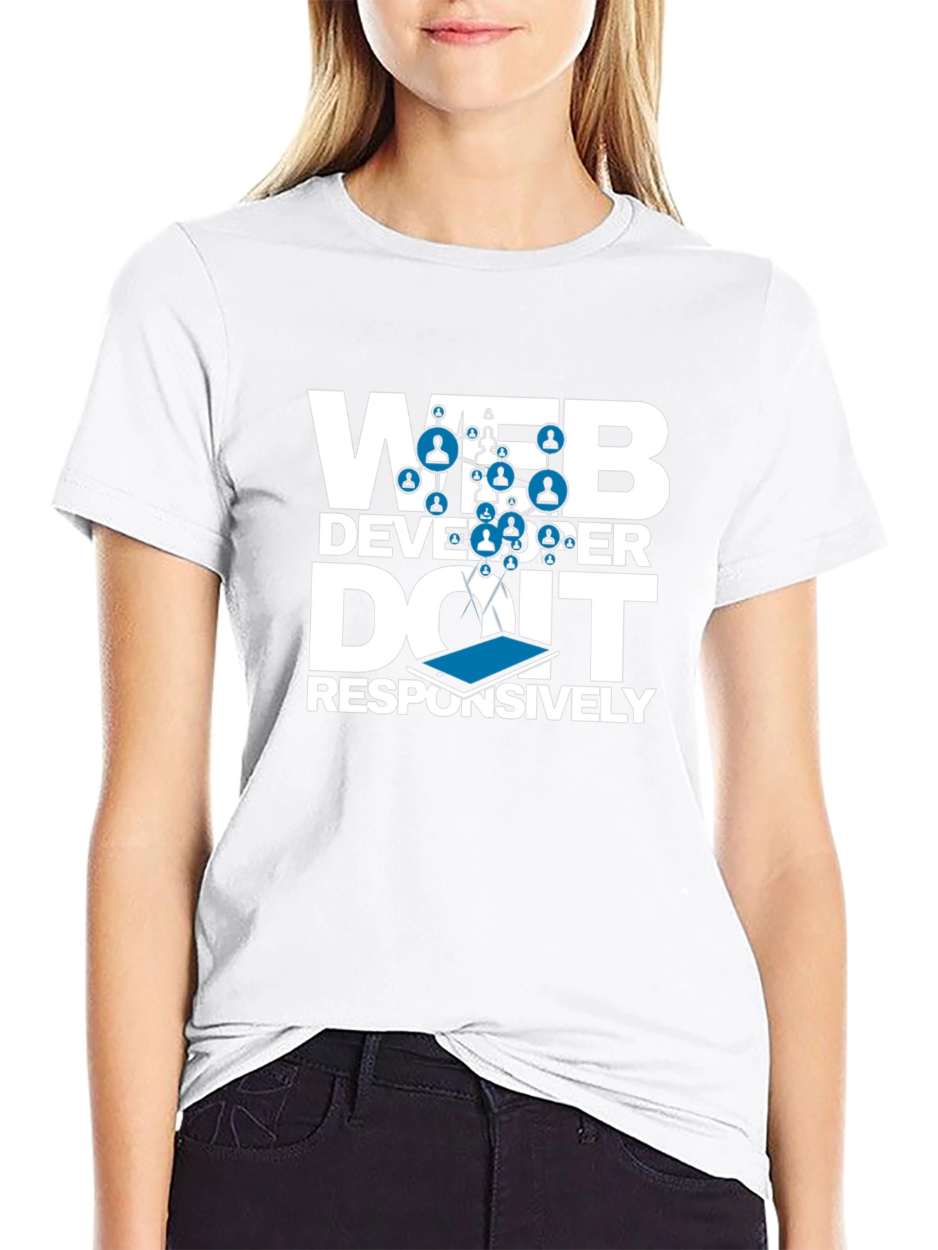 Web Developer T-Shirt Do It Responsively Programmer Tee