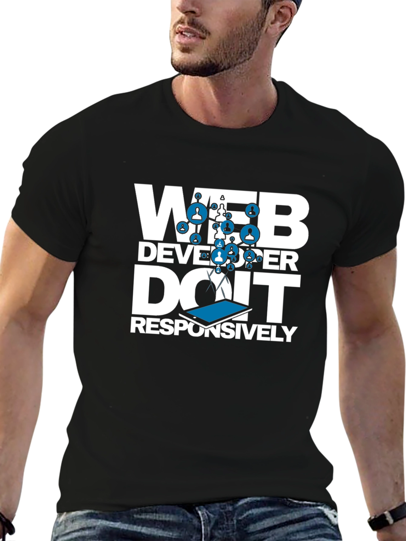 Web Developer T-Shirt Do It Responsively Programmer Tee