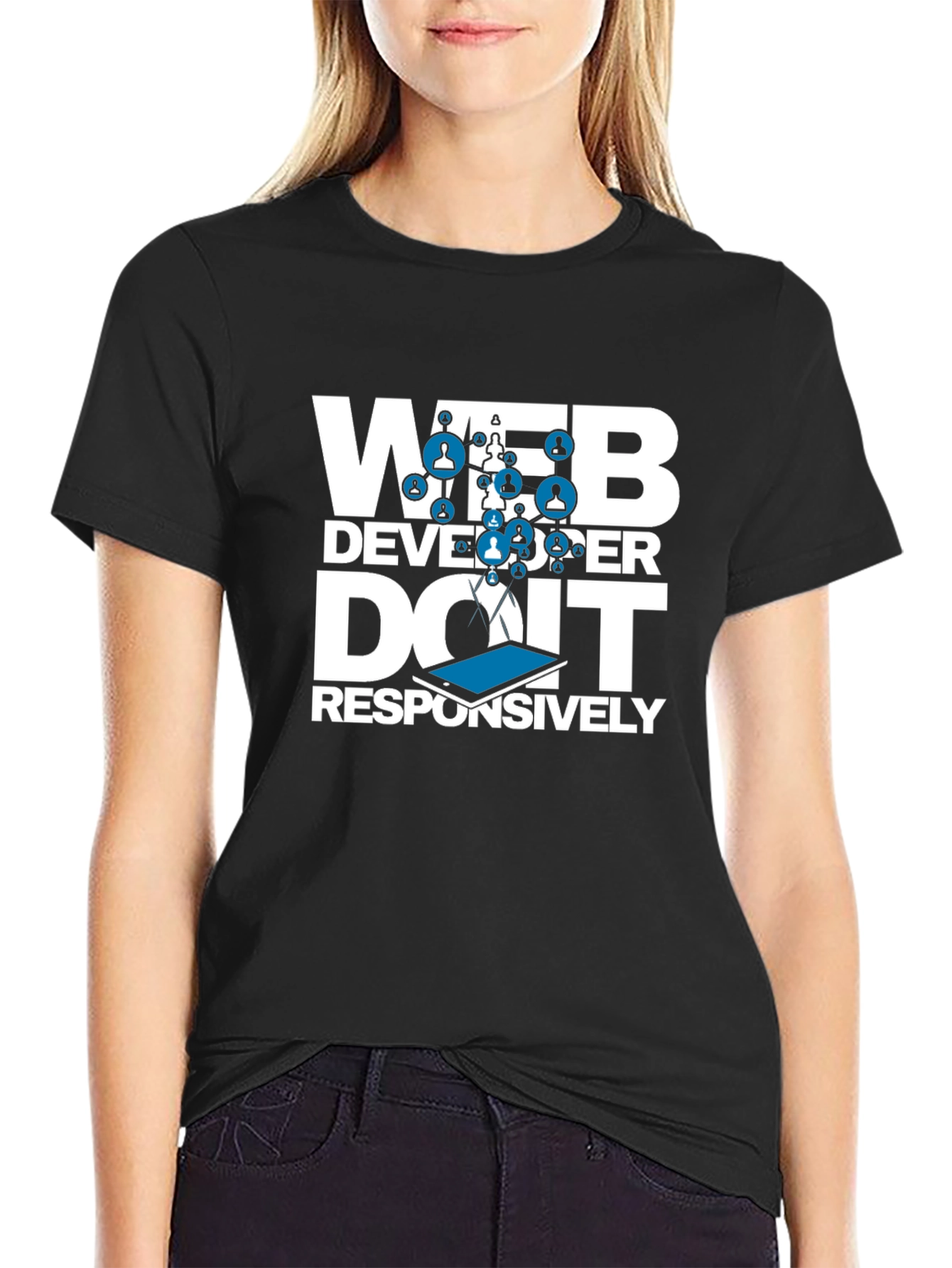 Web Developer T-Shirt Do It Responsively Programmer Tee