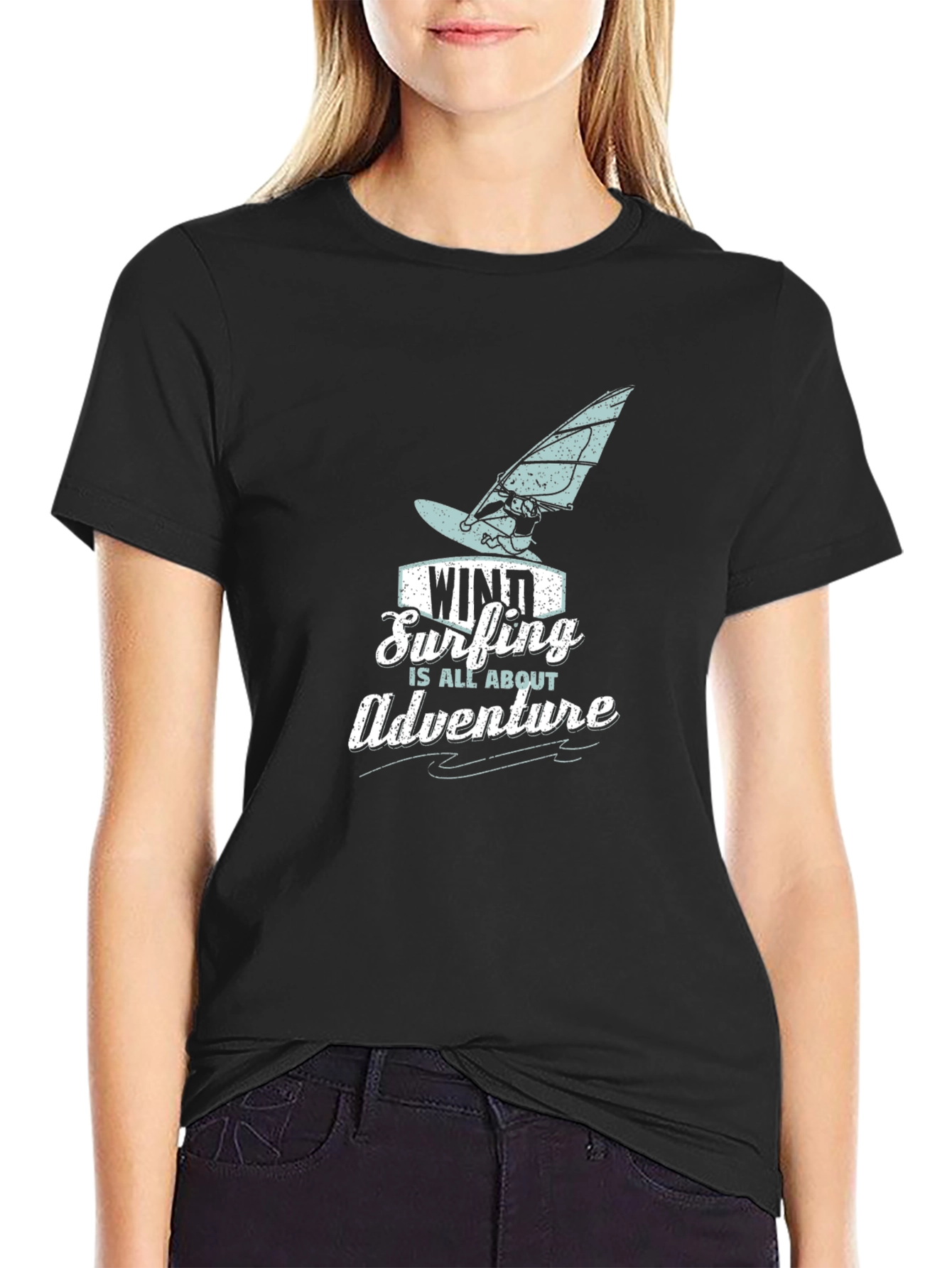 Windsurfing Adventure T-Shirt - Black