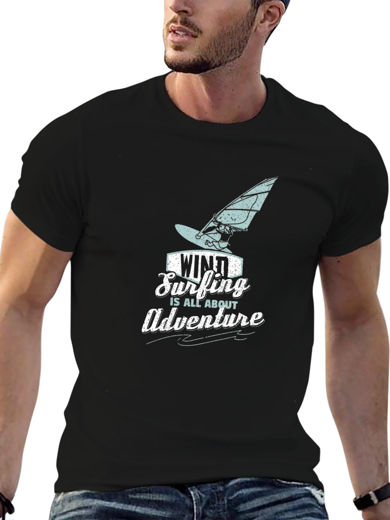 Windsurfing Adventure T-Shirt - Black
