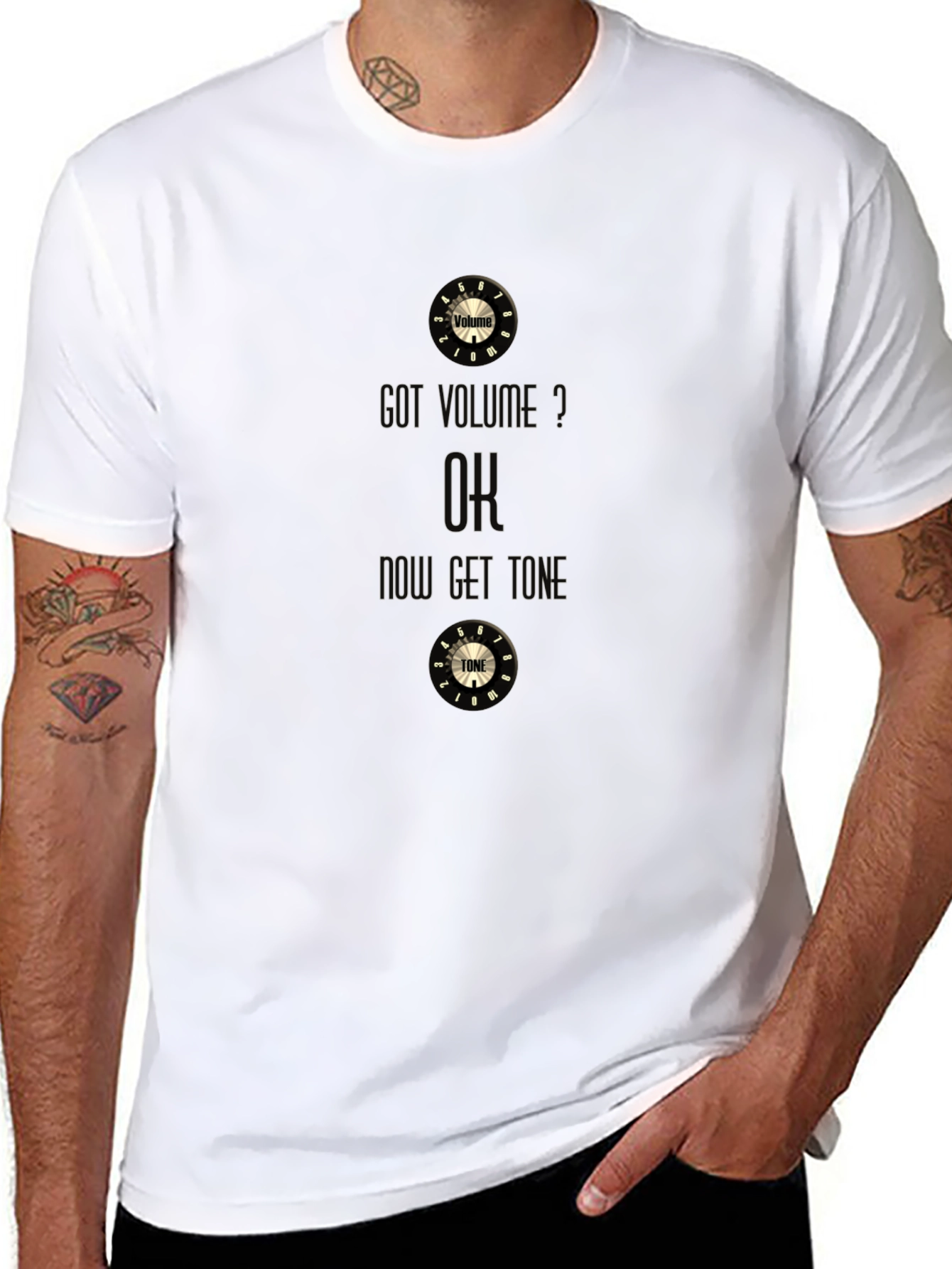 Got Volume? OK Now Get Tone Black Graphic T-Shirt