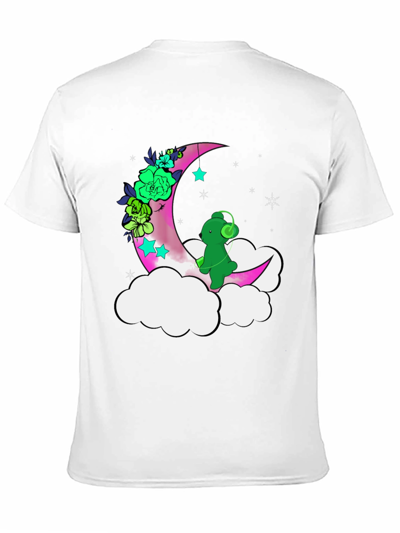 Cute Moon Bear T-Shirt - Black