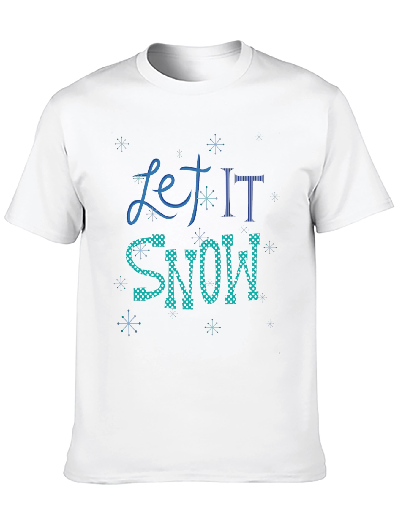 Let It Snow Graphic Tee - Black Holiday T-Shirt