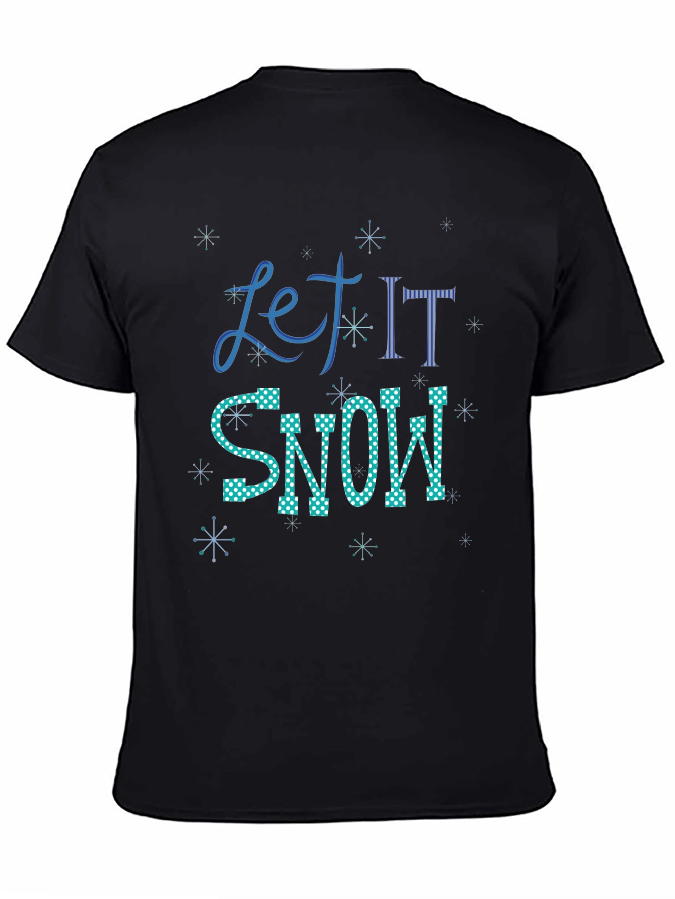 Let It Snow Graphic Tee - Black Holiday T-Shirt