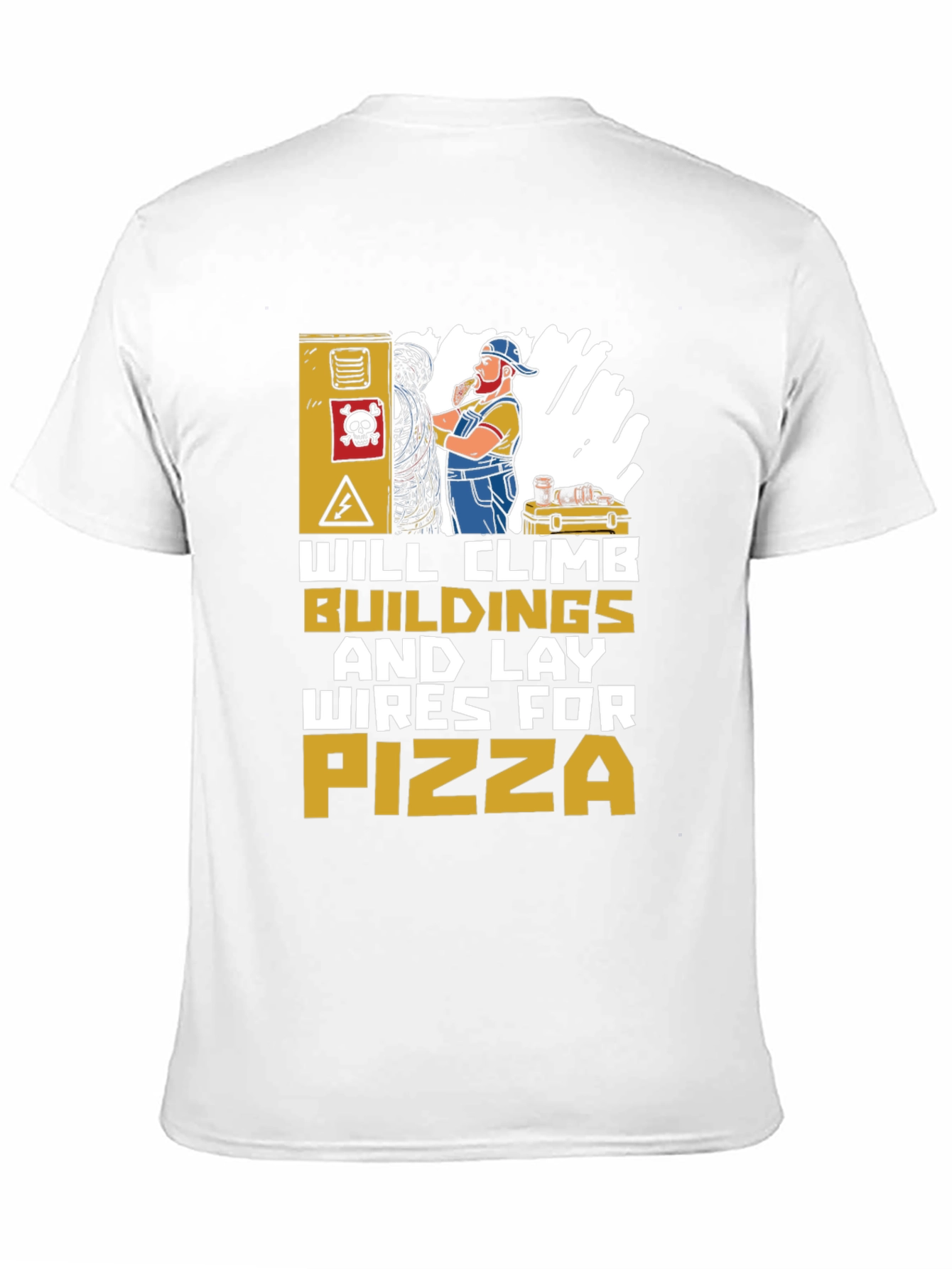 Electrician Pizza Lover T-Shirt - Funny Worker Gift