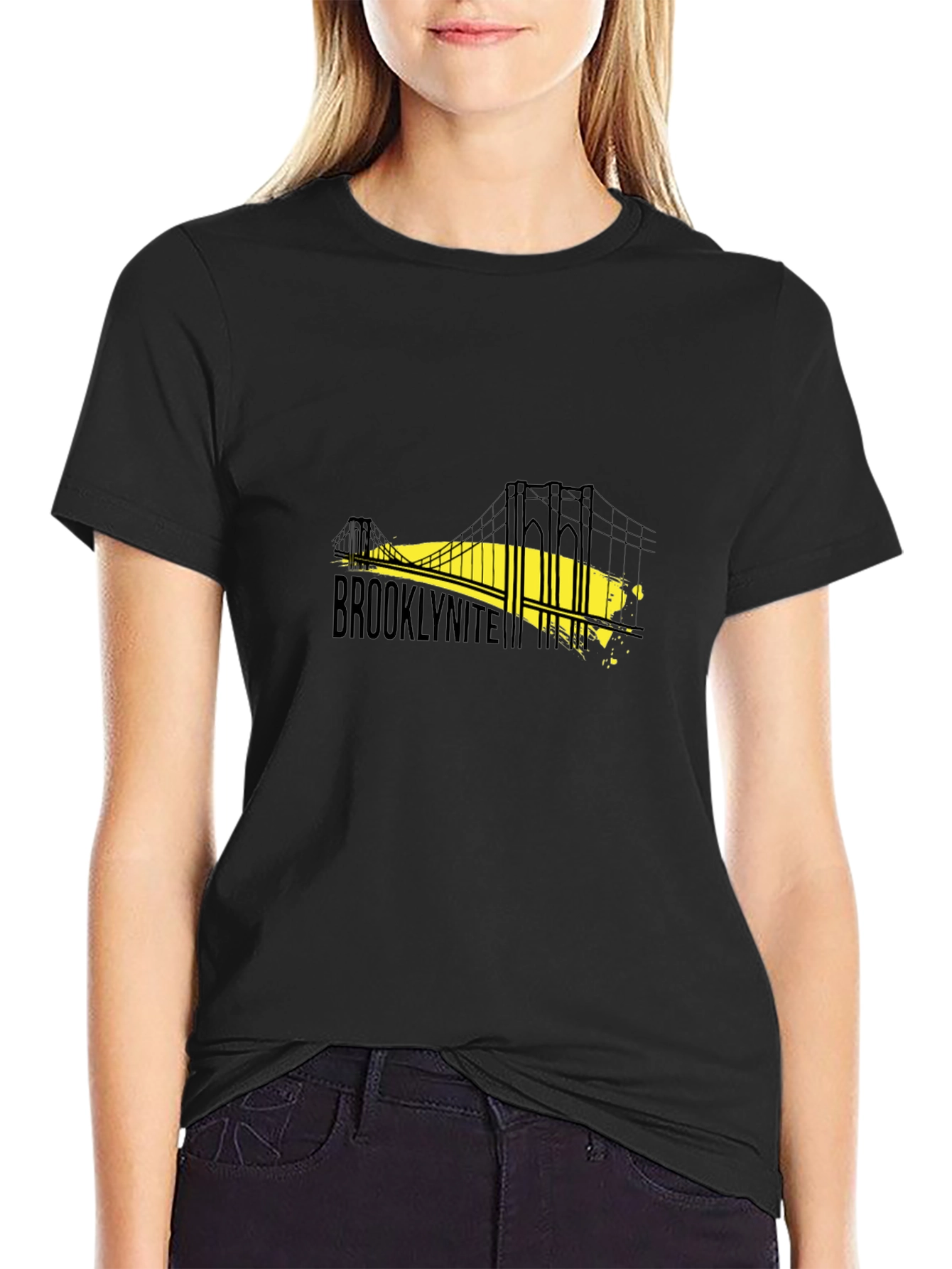 Brooklynite Bridge Graphic Tee - Black