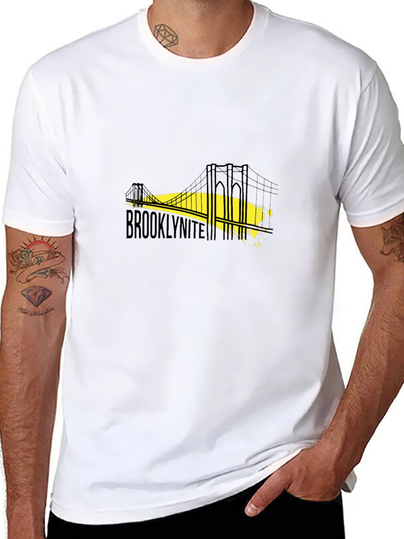 Brooklynite Bridge Graphic Tee - Black