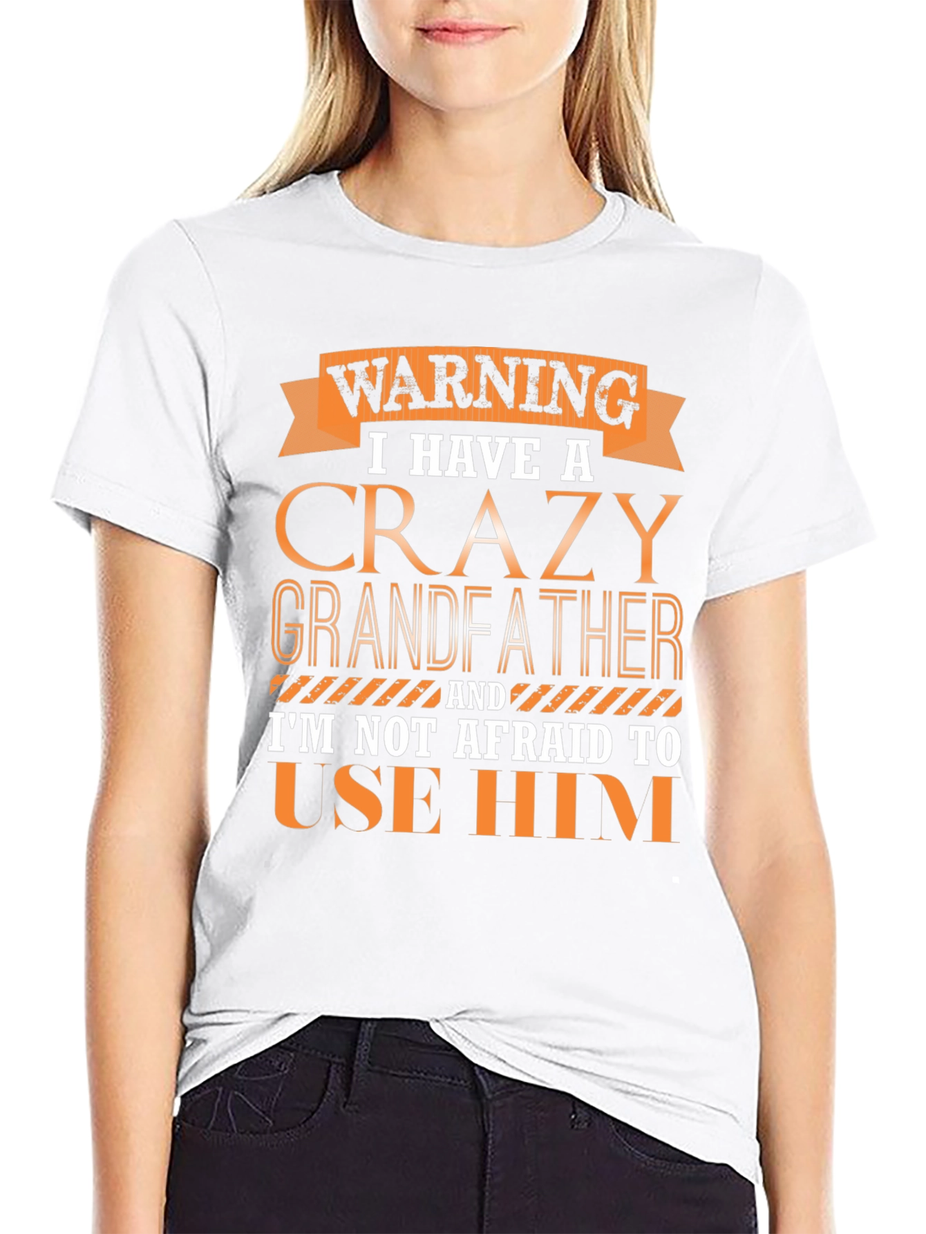 Warning Crazy Grandfather T-Shirt Novelty Gift