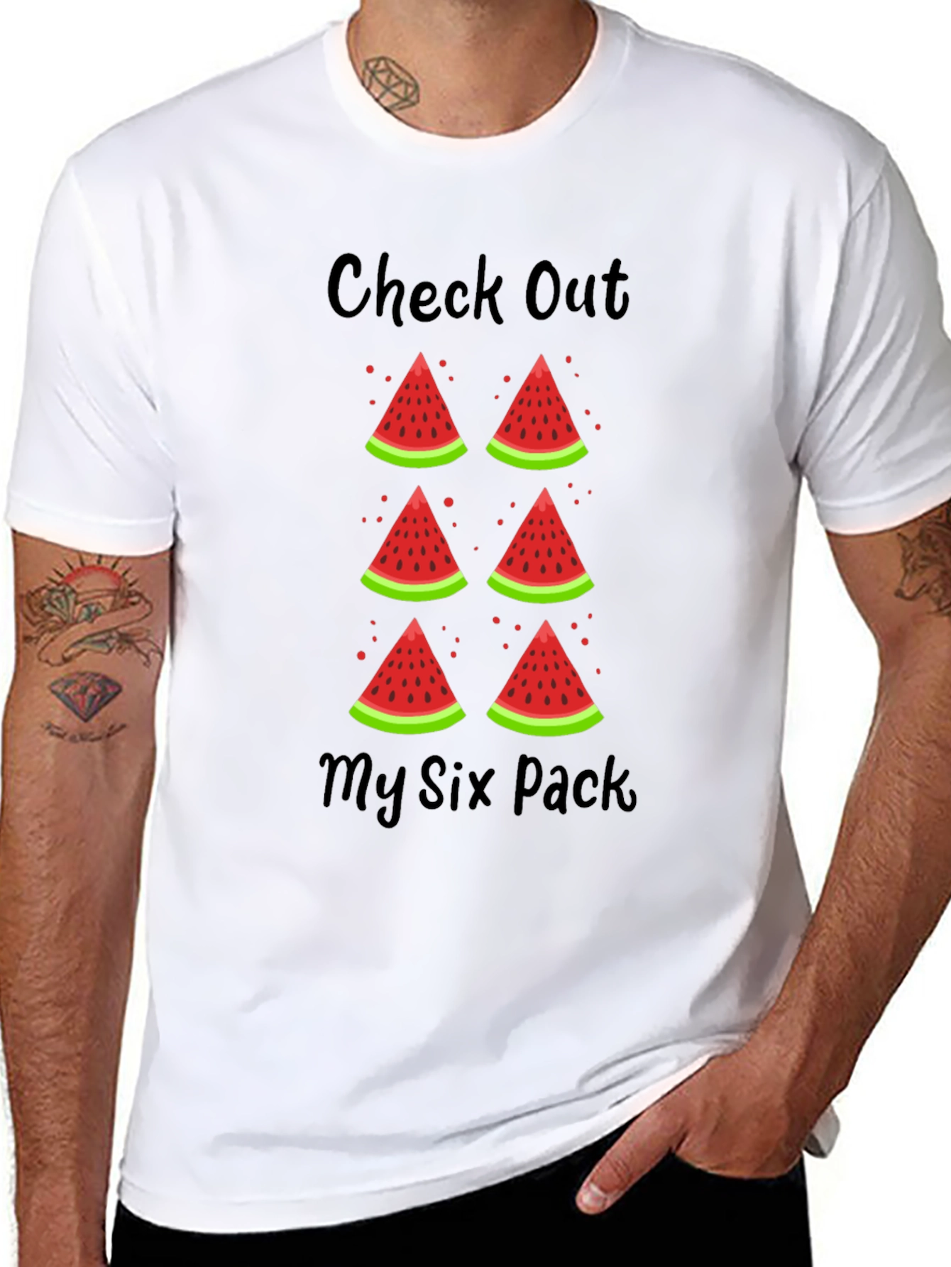 Check Out My Six Pack Watermelon T-Shirt