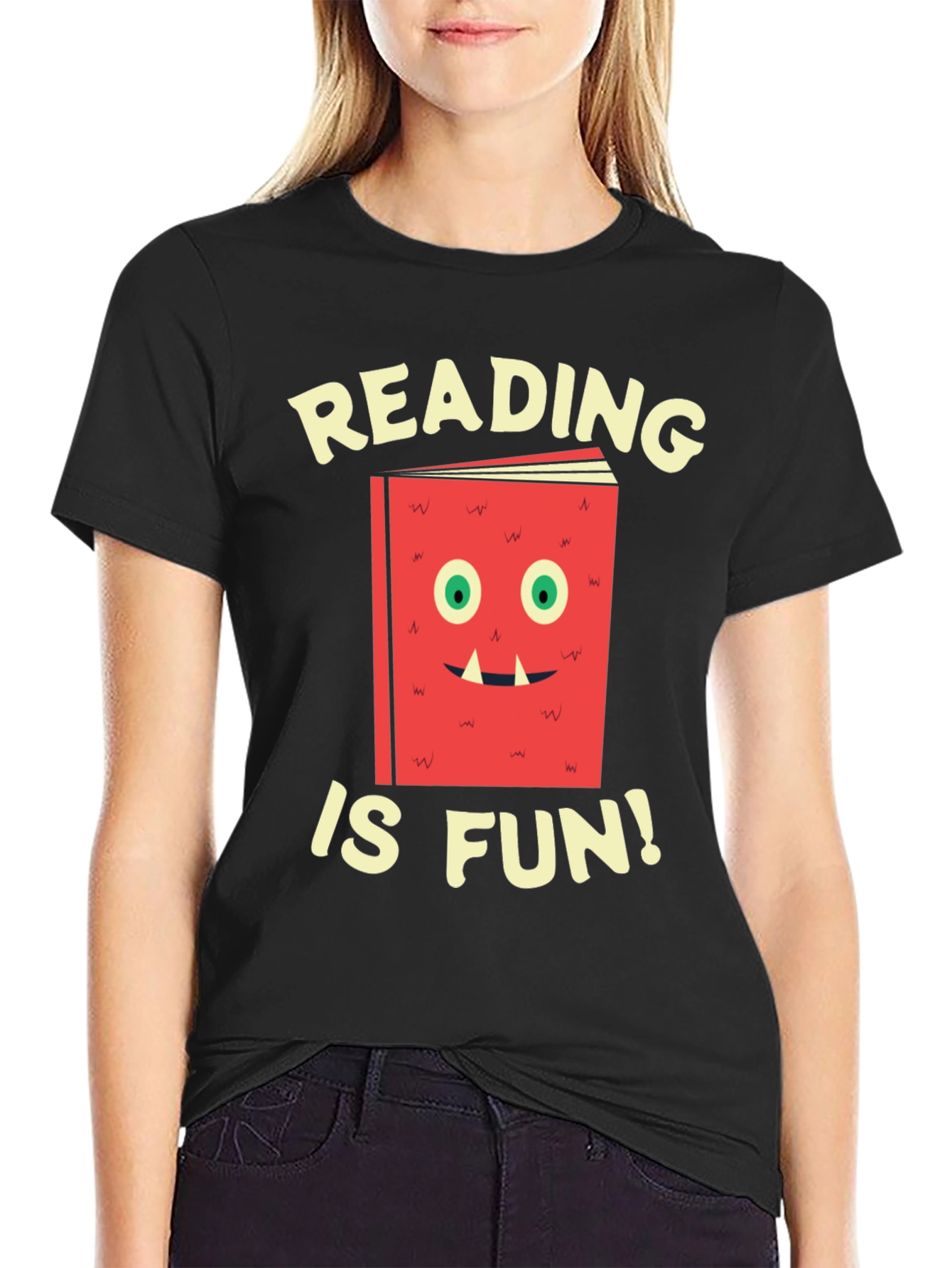 Reading Is Fun T-Shirt Book Monster