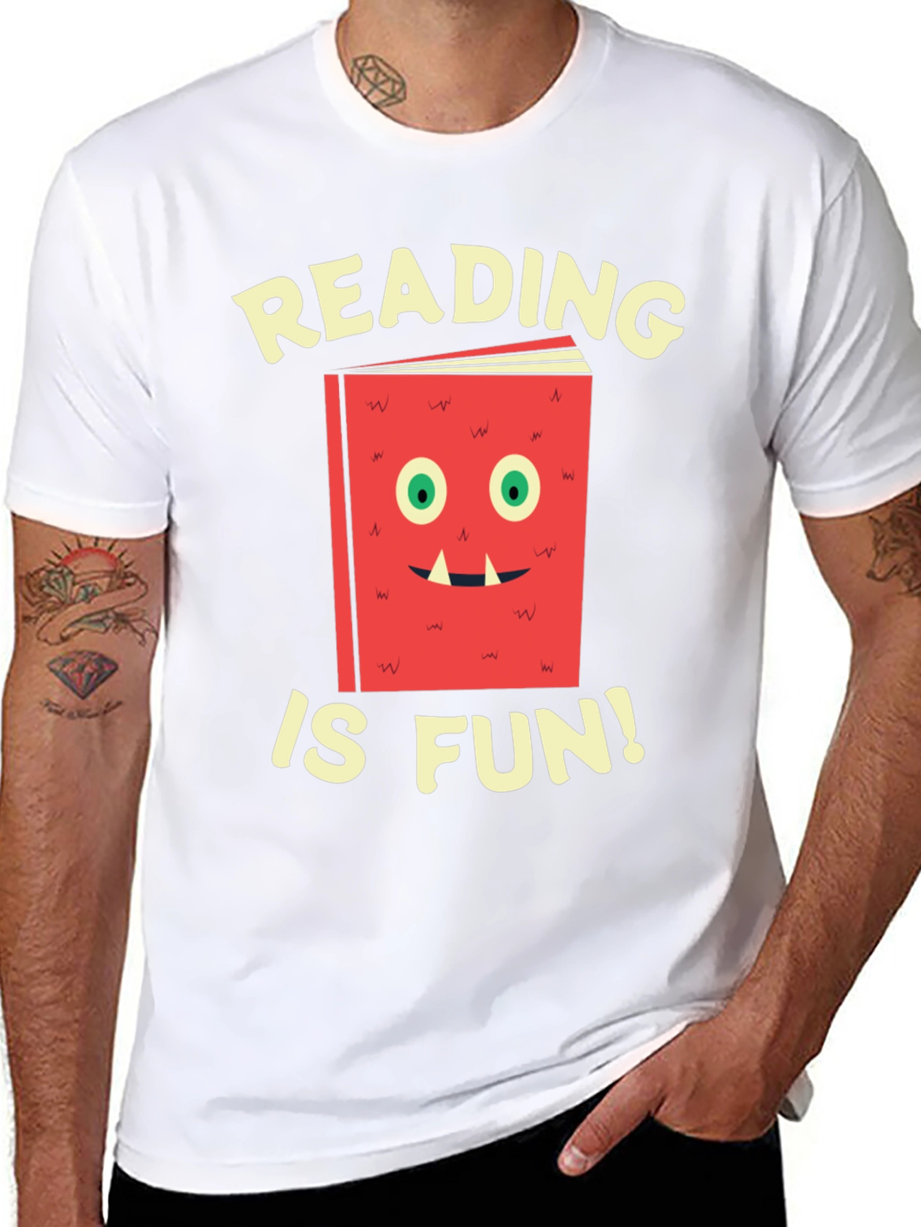 Reading Is Fun T-Shirt Book Monster