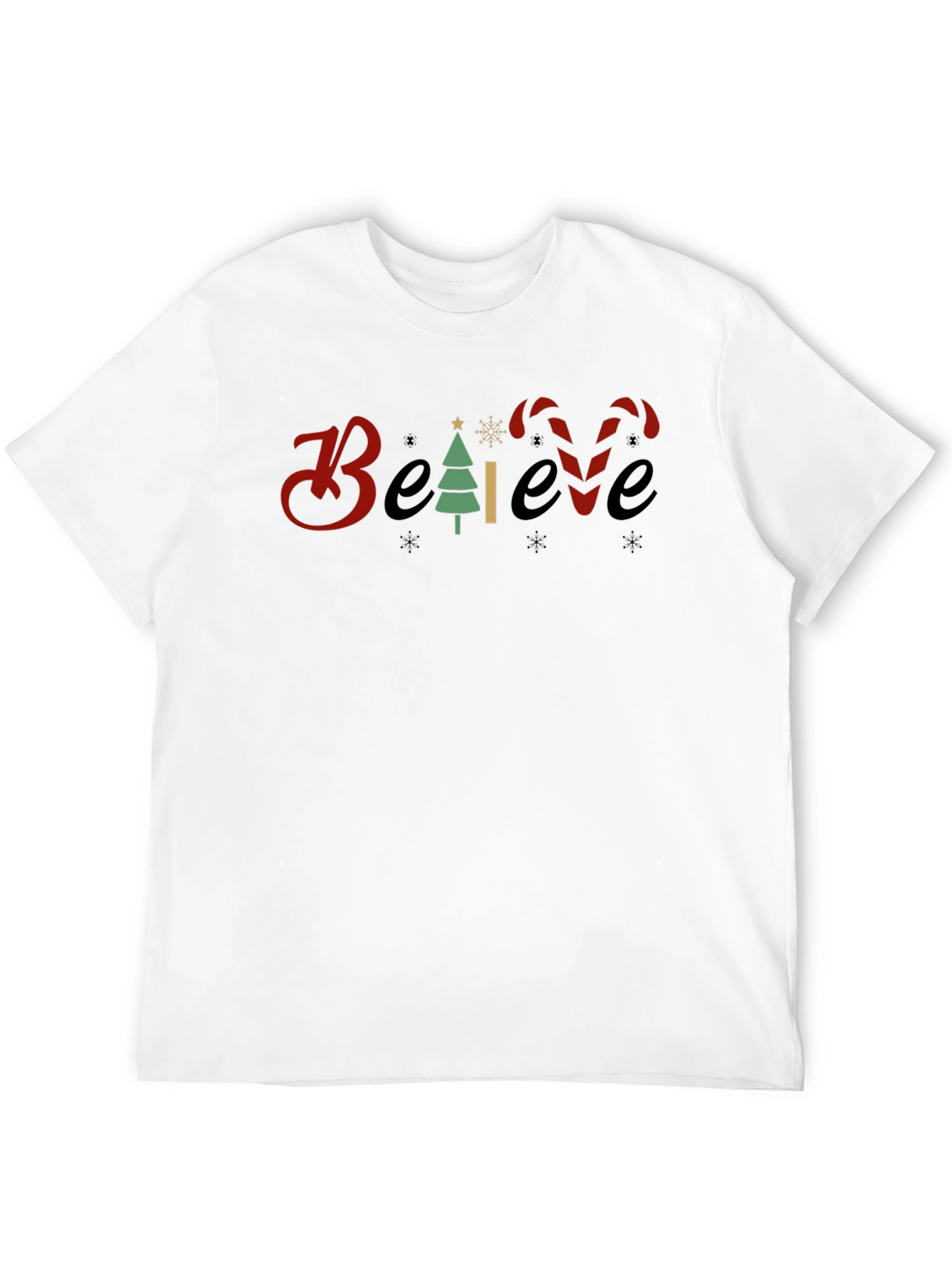 Believe Christmas Graphic Tee - Holiday T-Shirt