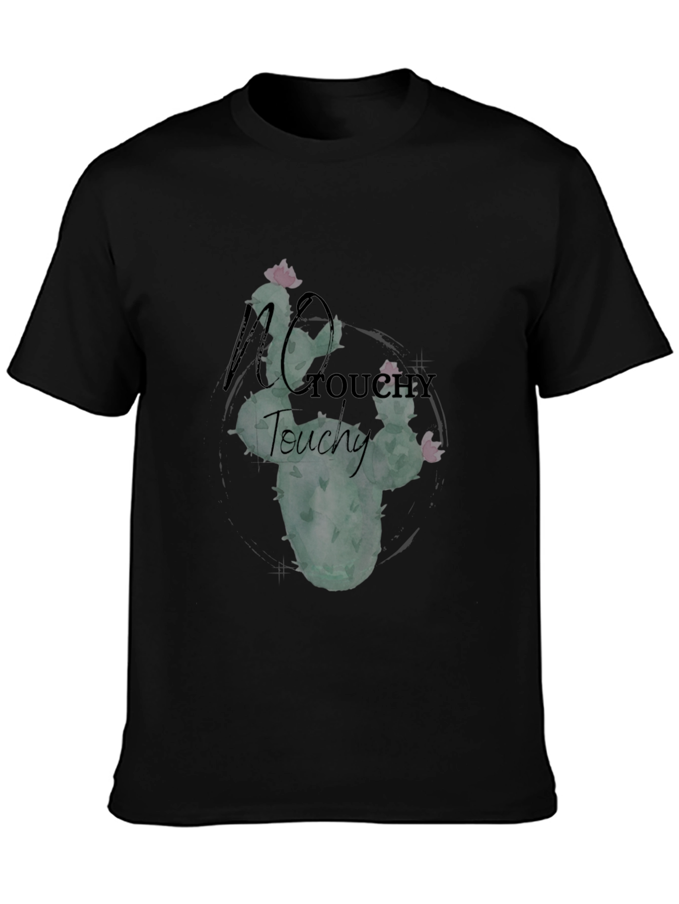 No Touchy Cactus Graphic Tee - Black