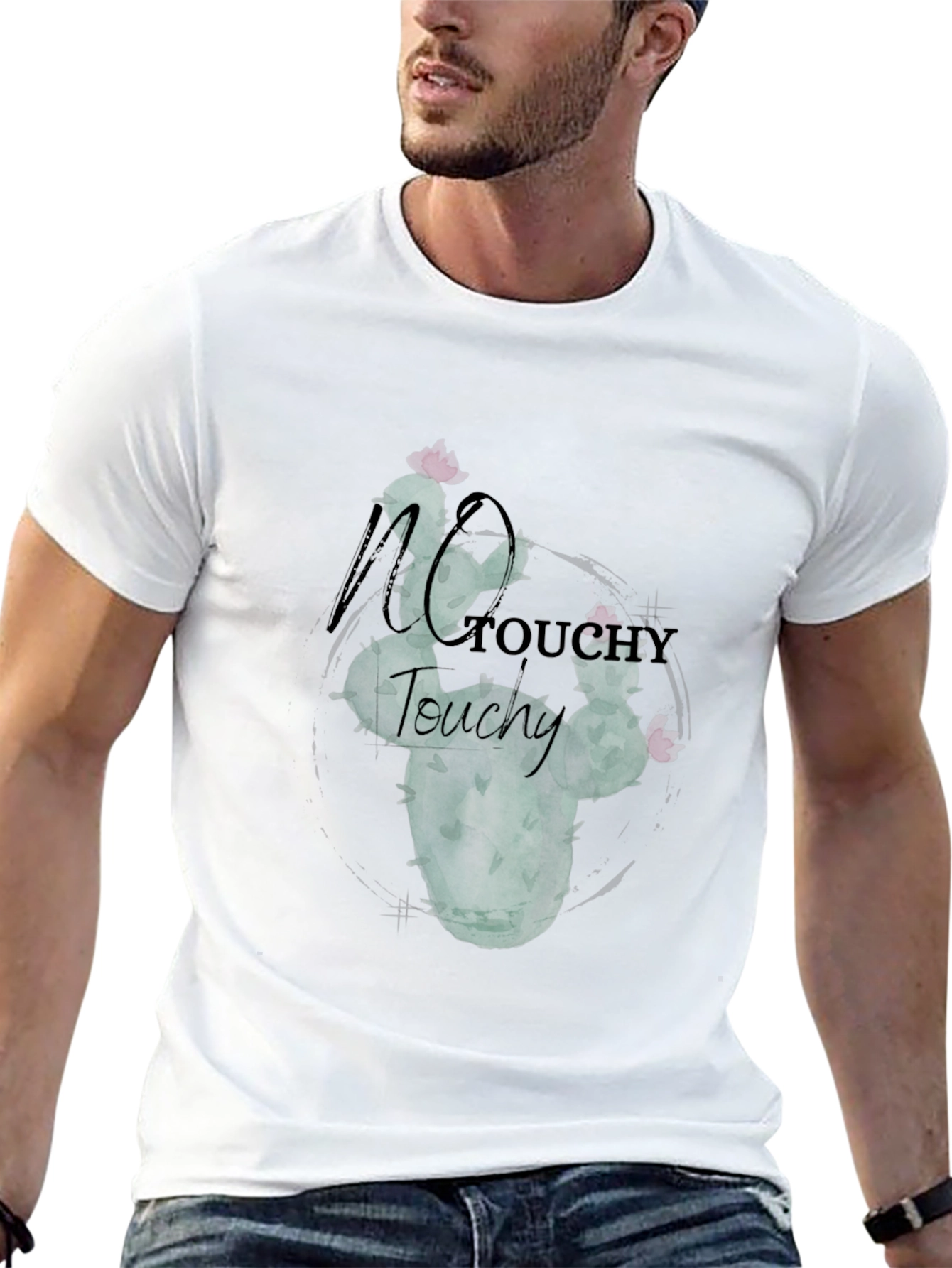No Touchy Cactus Graphic Tee - Black