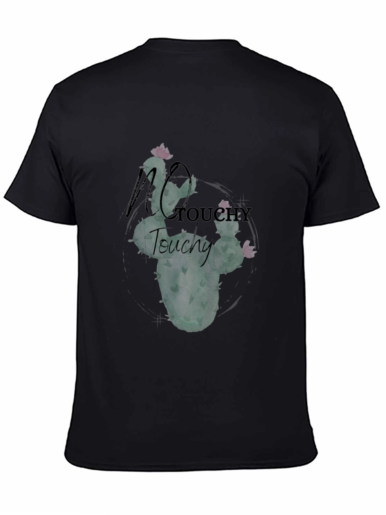 No Touchy Cactus Graphic Tee - Black