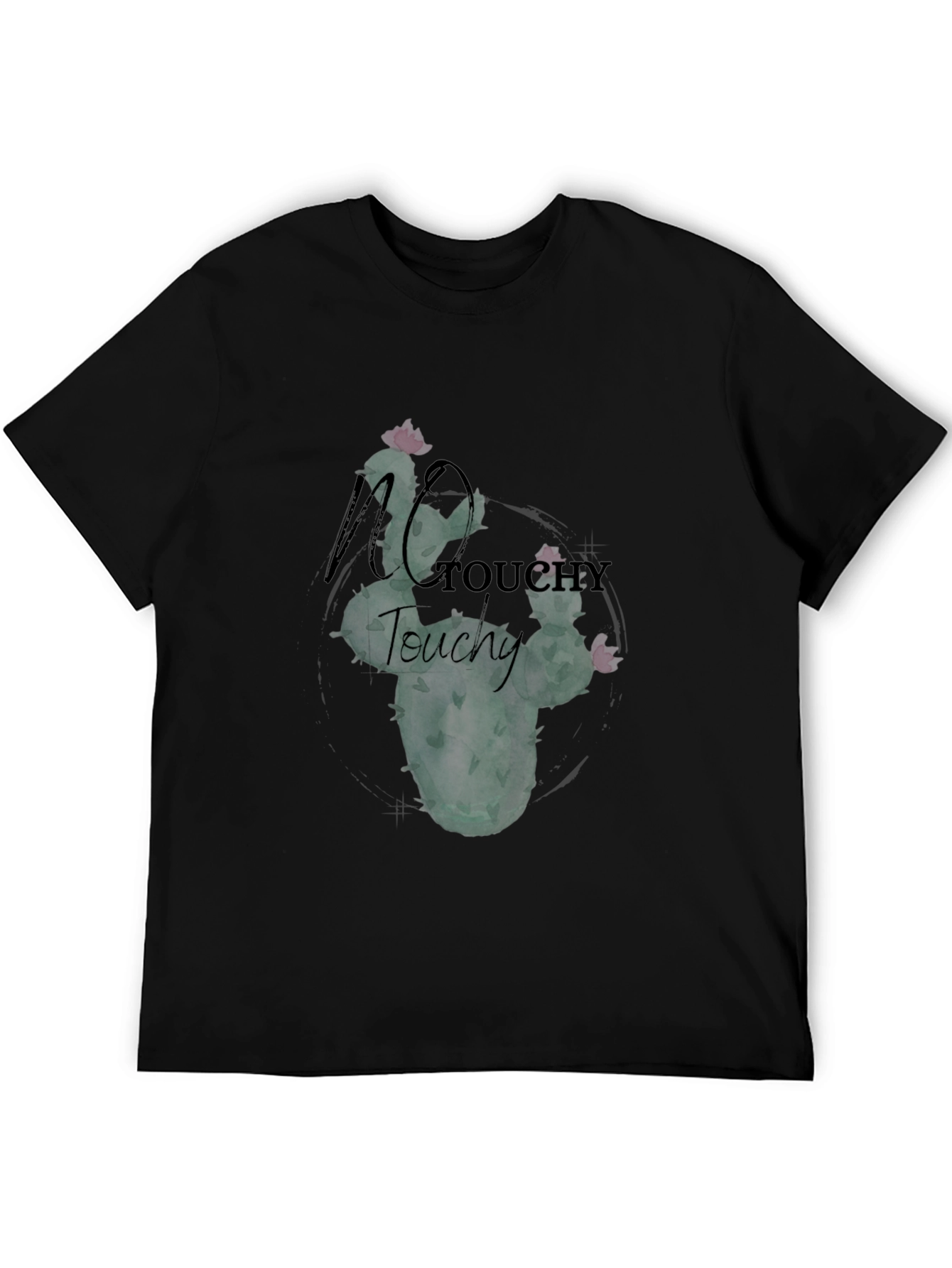 No Touchy Cactus Graphic Tee - Black
