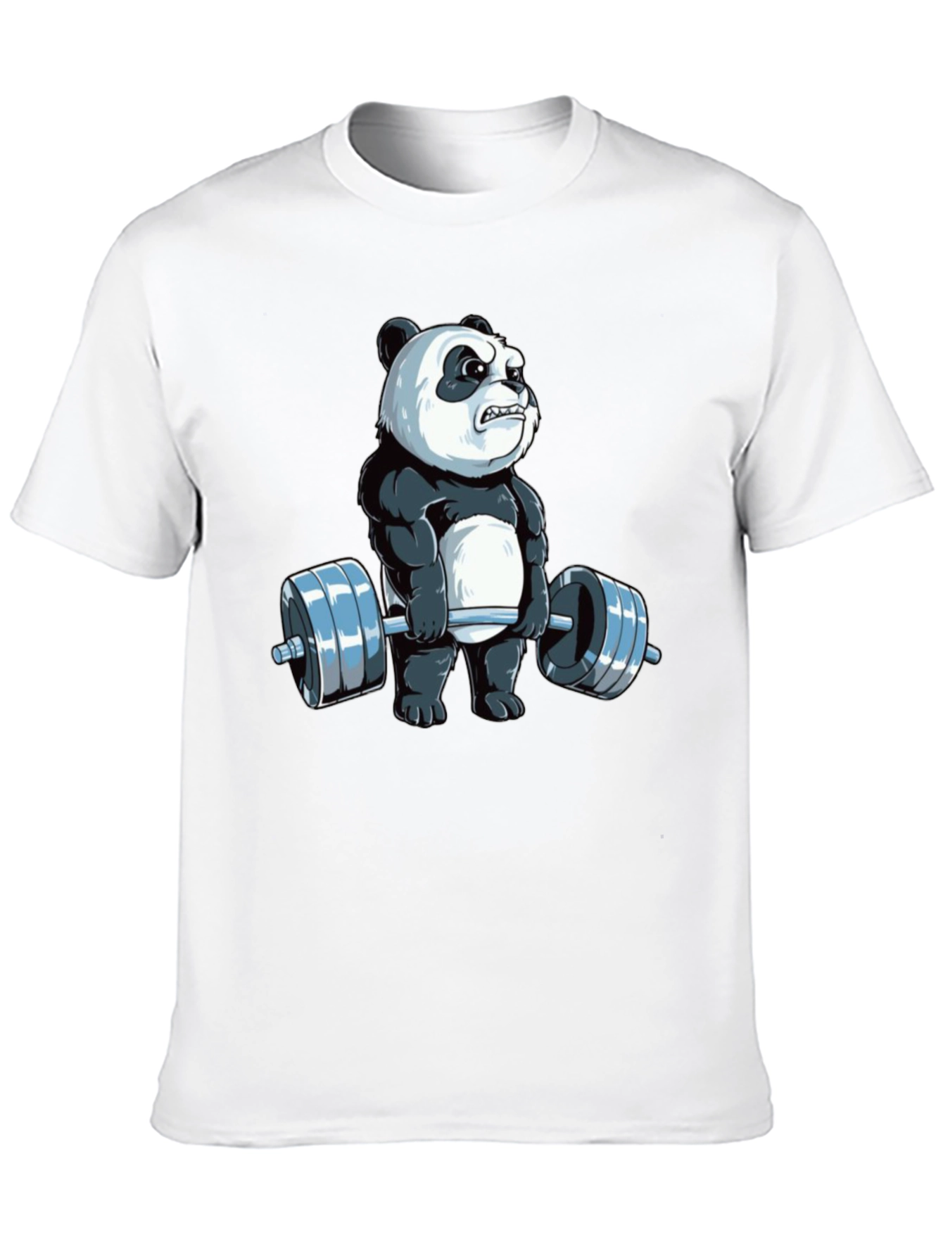 Weightlifting Panda T-Shirt - Black Cotton Tee
