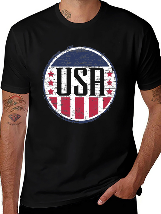 USA Patriotic Graphic T-Shirt