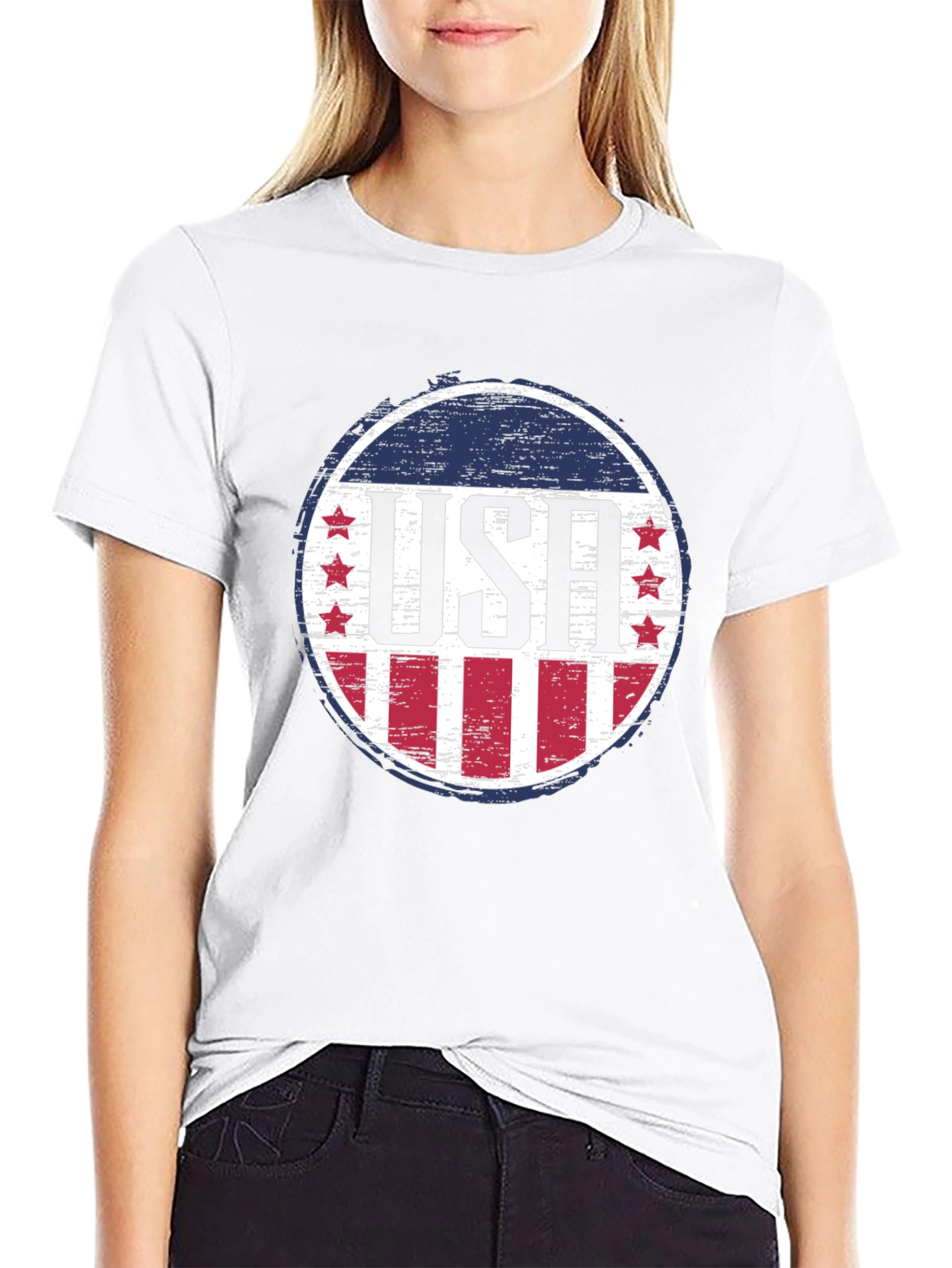 USA Patriotic Graphic T-Shirt