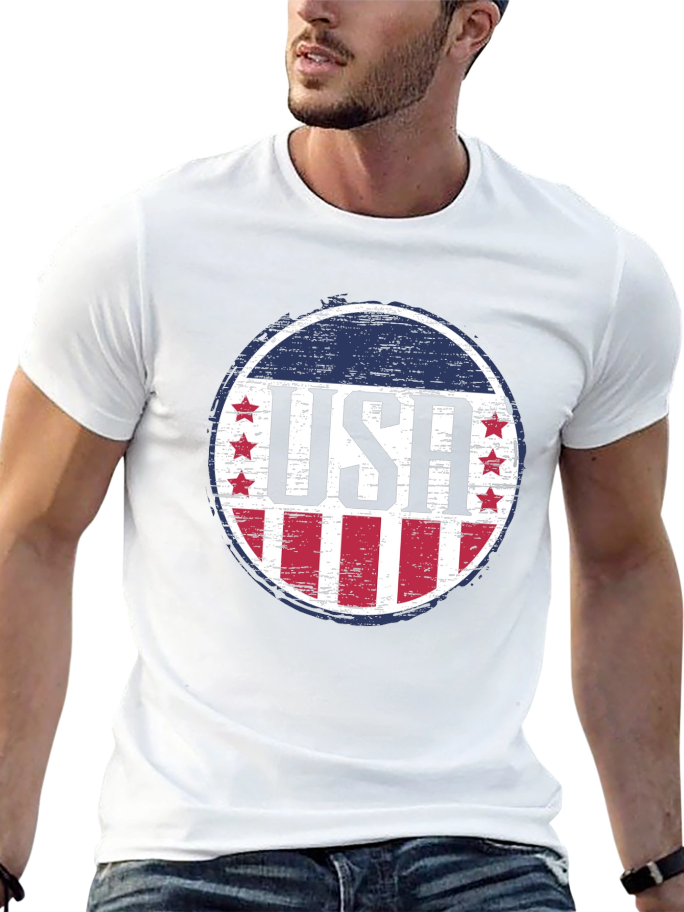 USA Patriotic Graphic T-Shirt