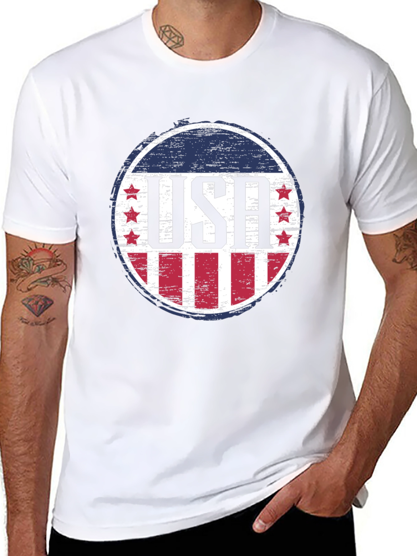 USA Patriotic Graphic T-Shirt