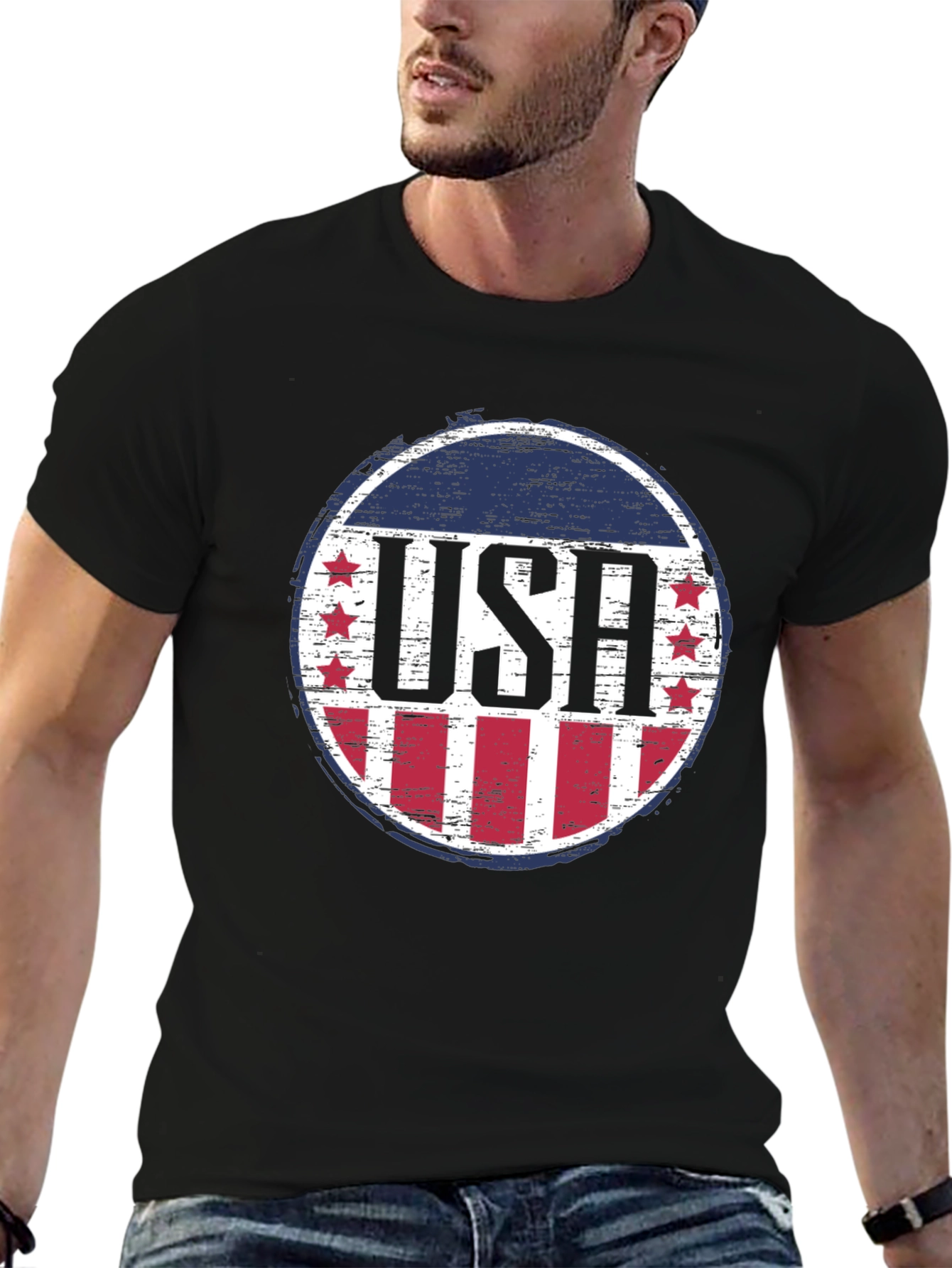 USA Patriotic Graphic T-Shirt