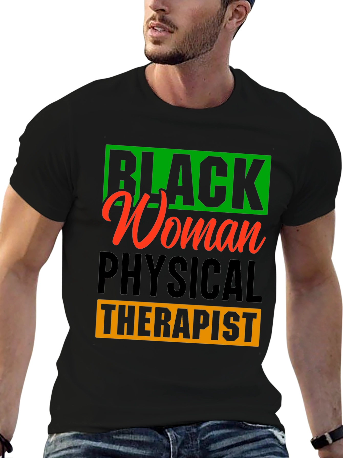 Black Woman Physical Therapist Graphic T-Shirt