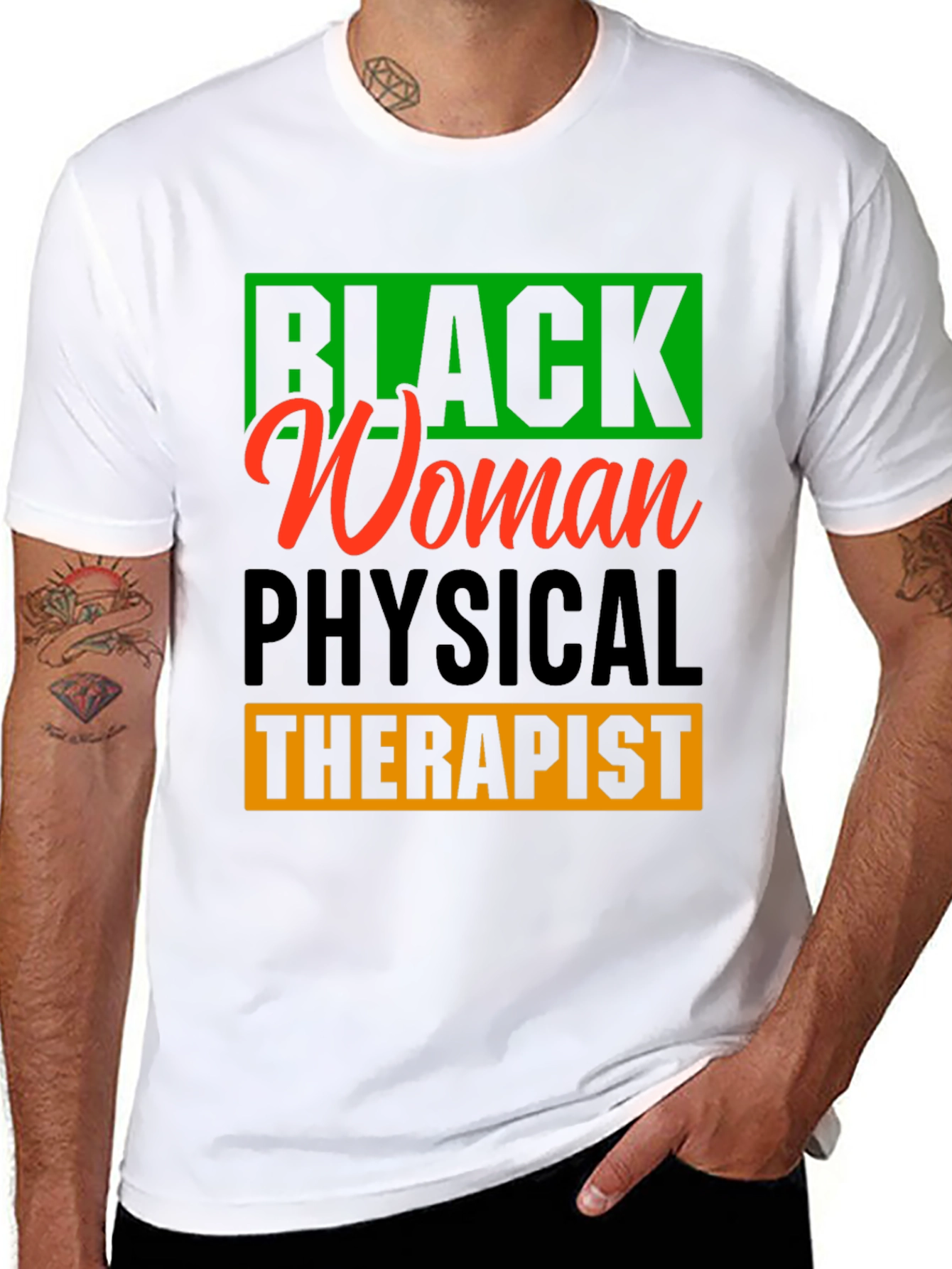 Black Woman Physical Therapist Graphic T-Shirt