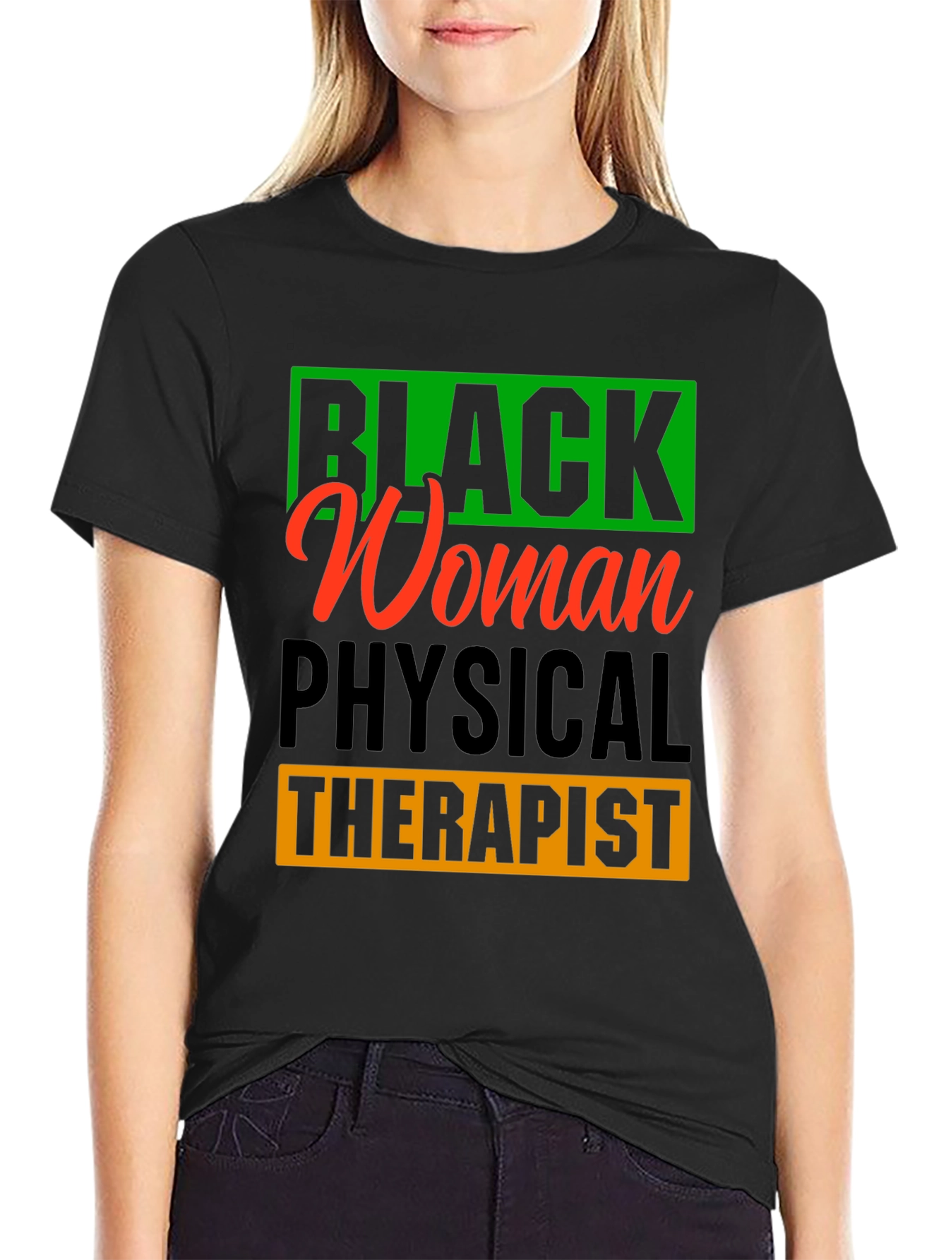 Black Woman Physical Therapist Graphic T-Shirt