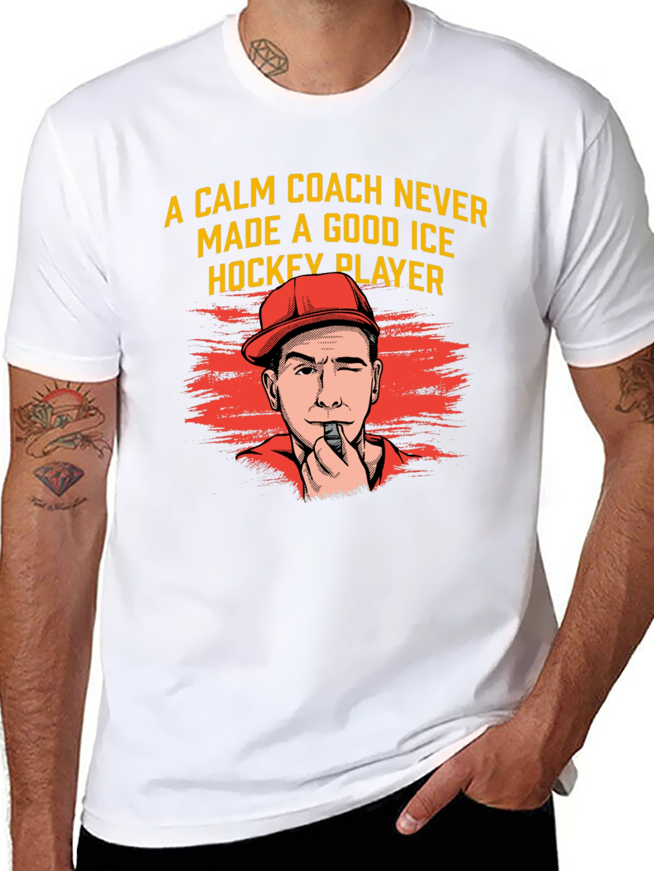 Funny Hockey Coach Graphic T-Shirt