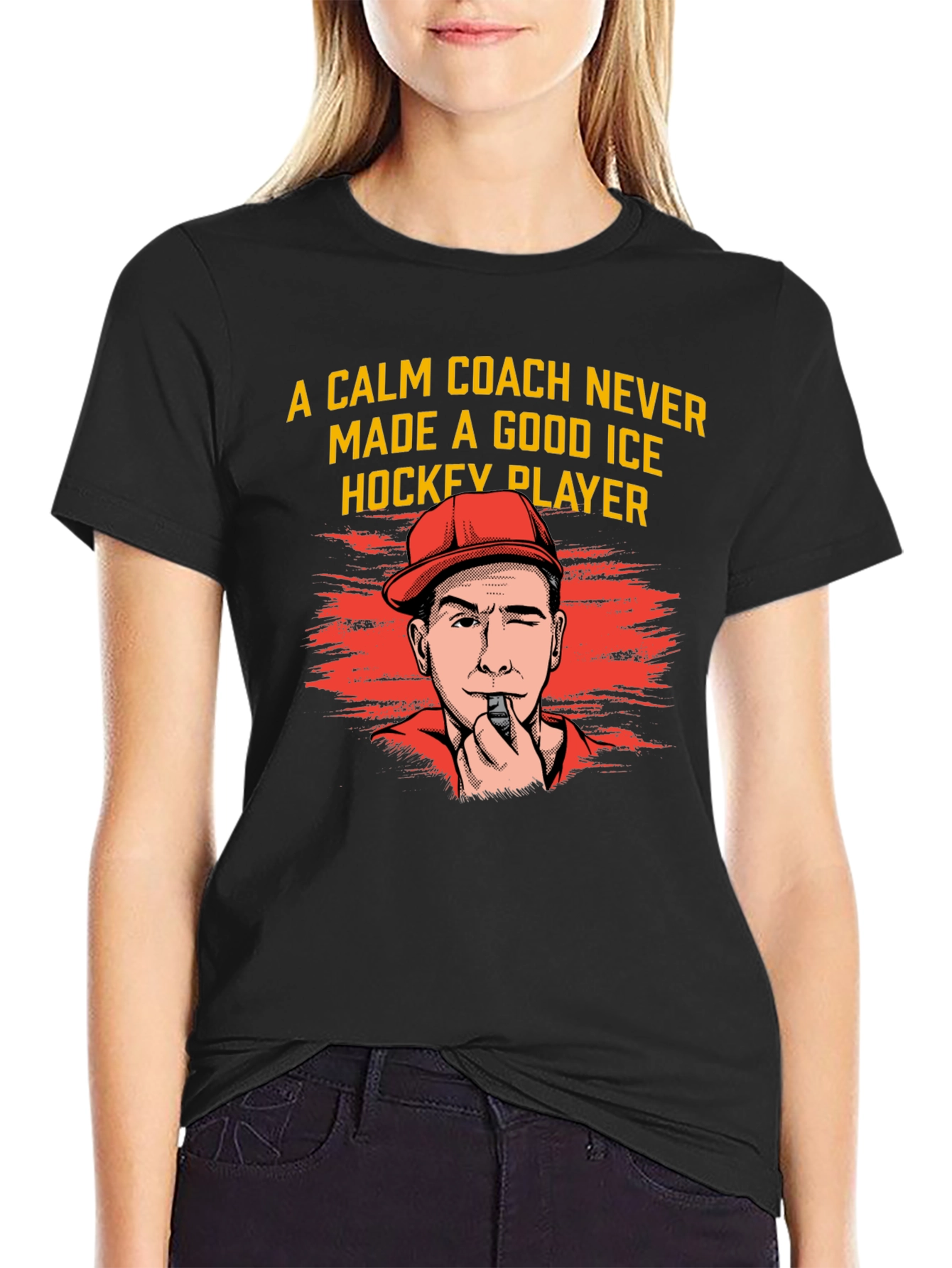 Funny Hockey Coach Graphic T-Shirt