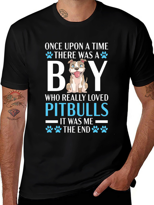 Pitbull Lover T-Shirt Once Upon a Time Dog Graphic