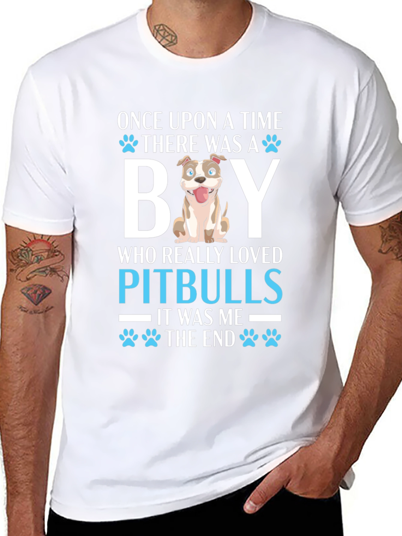 Pitbull Lover T-Shirt Once Upon a Time Dog Graphic