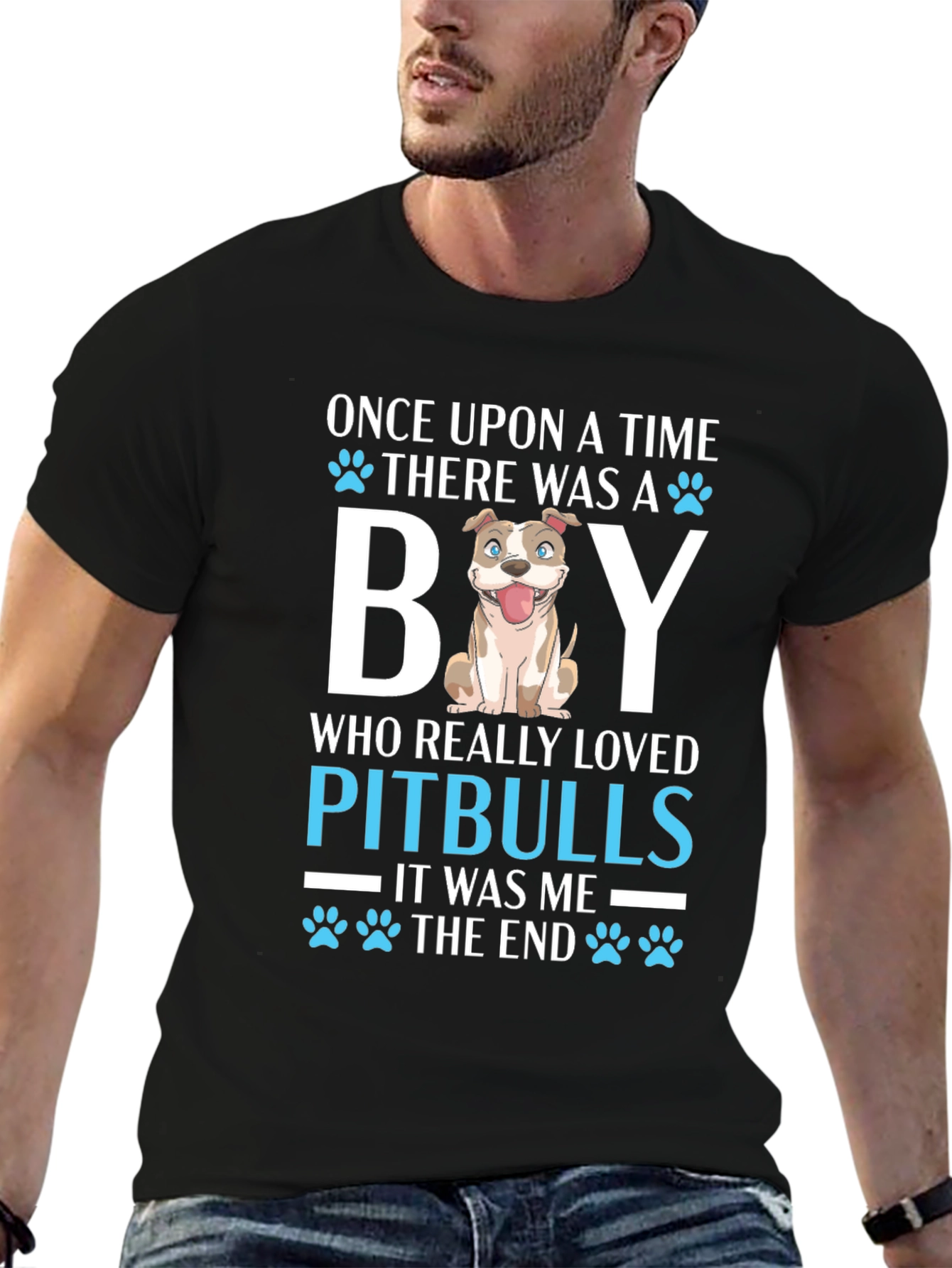 Pitbull Lover T-Shirt Once Upon a Time Dog Graphic