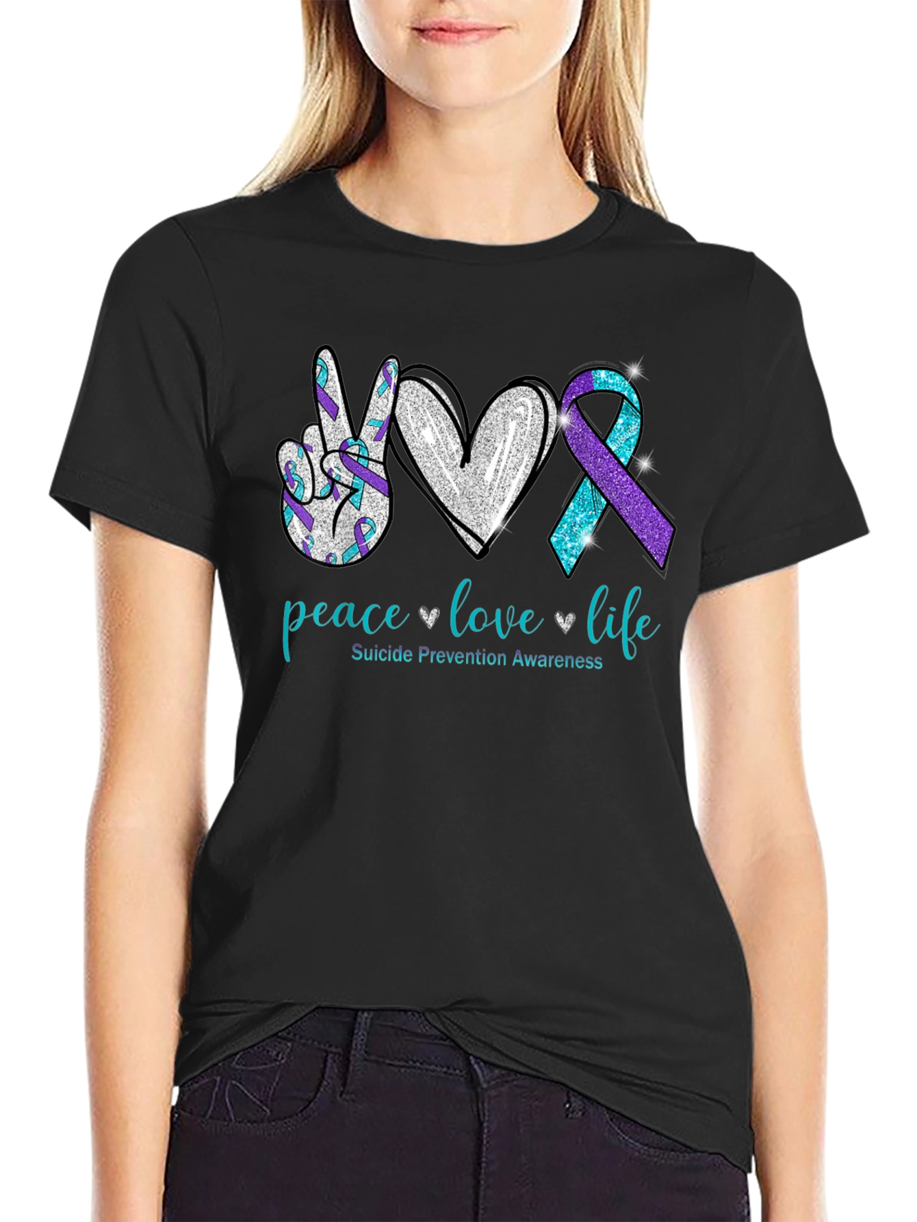 Peace Love Life Suicide Prevention Awareness T-Shirt
