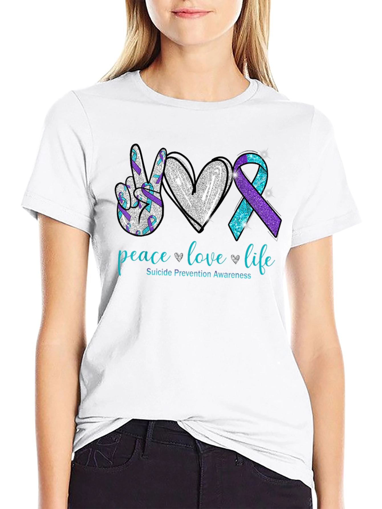 Peace Love Life Suicide Prevention Awareness T-Shirt