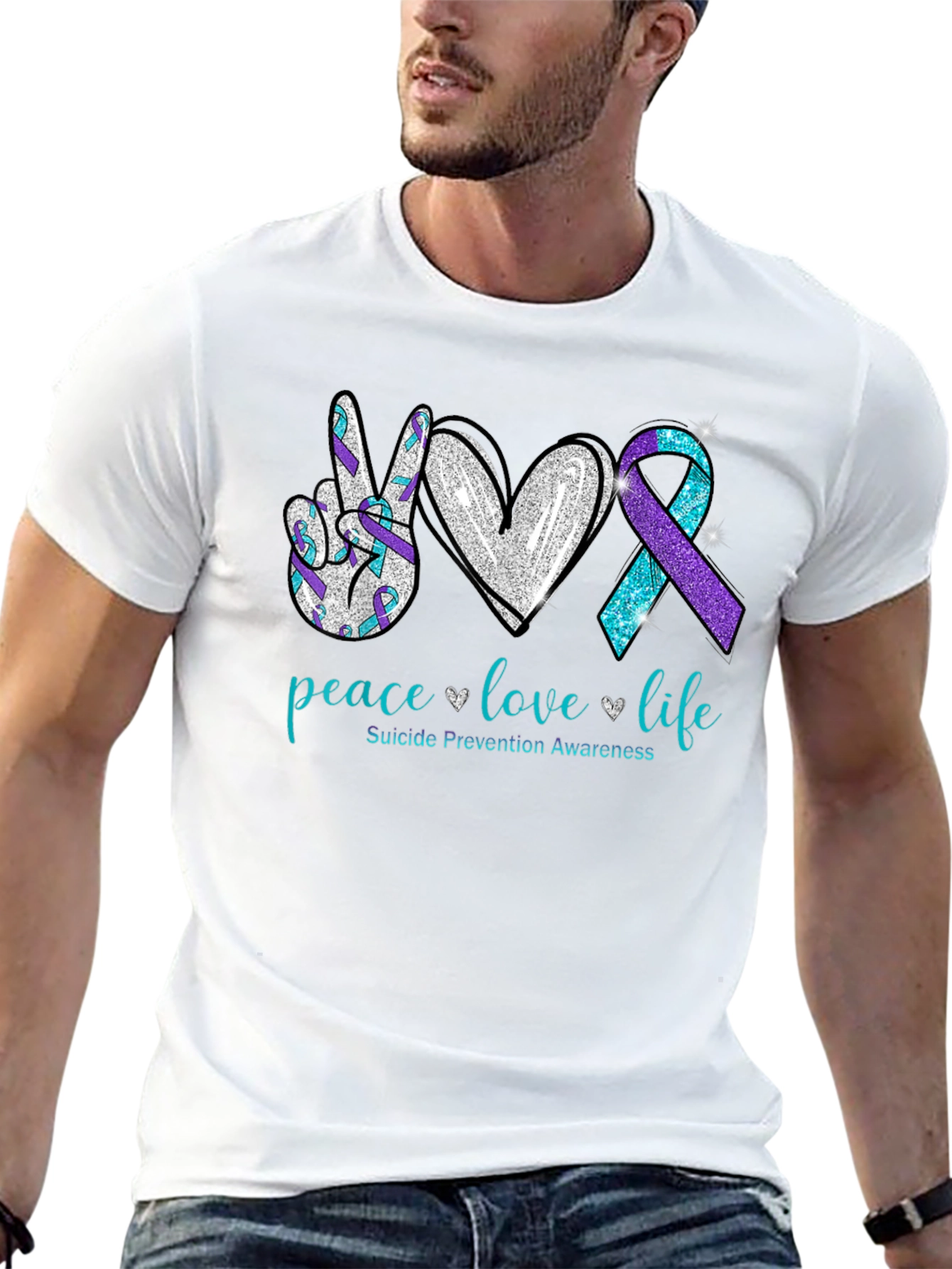 Peace Love Life Suicide Prevention Awareness T-Shirt