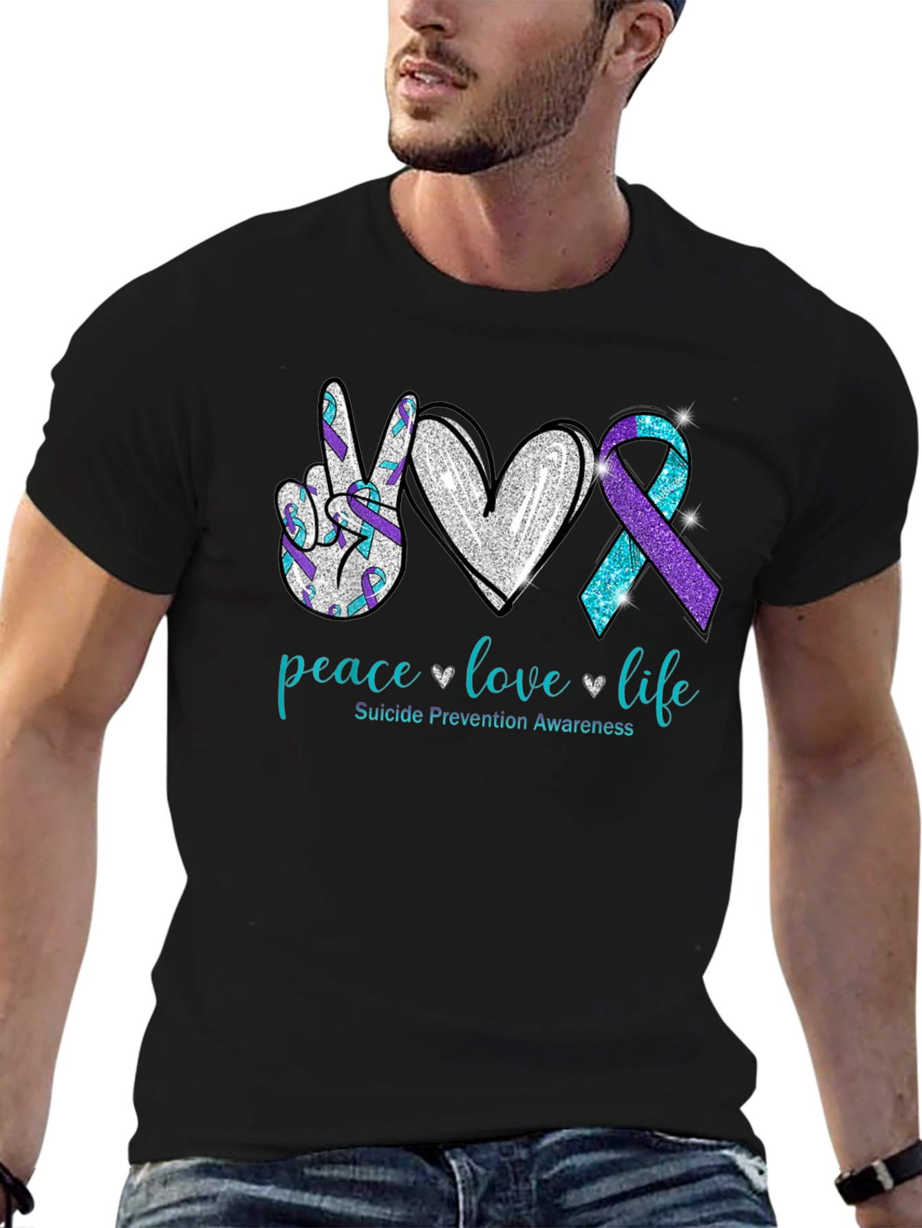 Peace Love Life Suicide Prevention Awareness T-Shirt