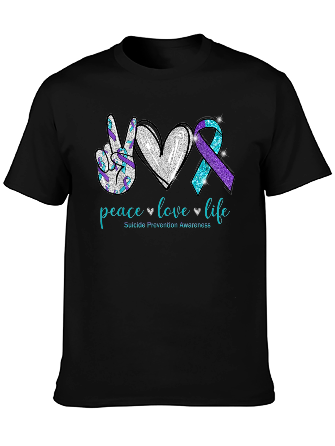 Peace Love Life Suicide Prevention Awareness T-Shirt