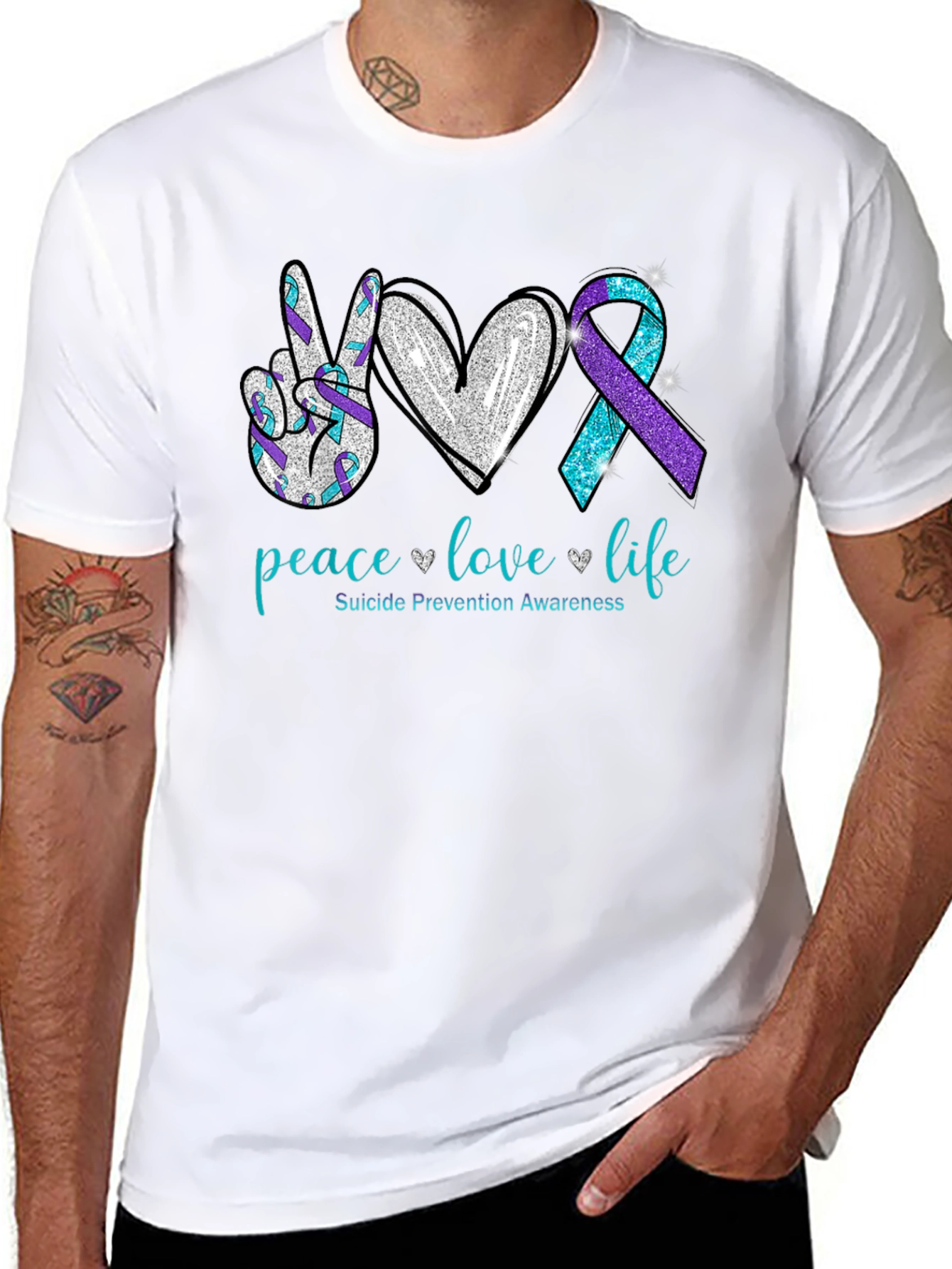 Peace Love Life Suicide Prevention Awareness T-Shirt