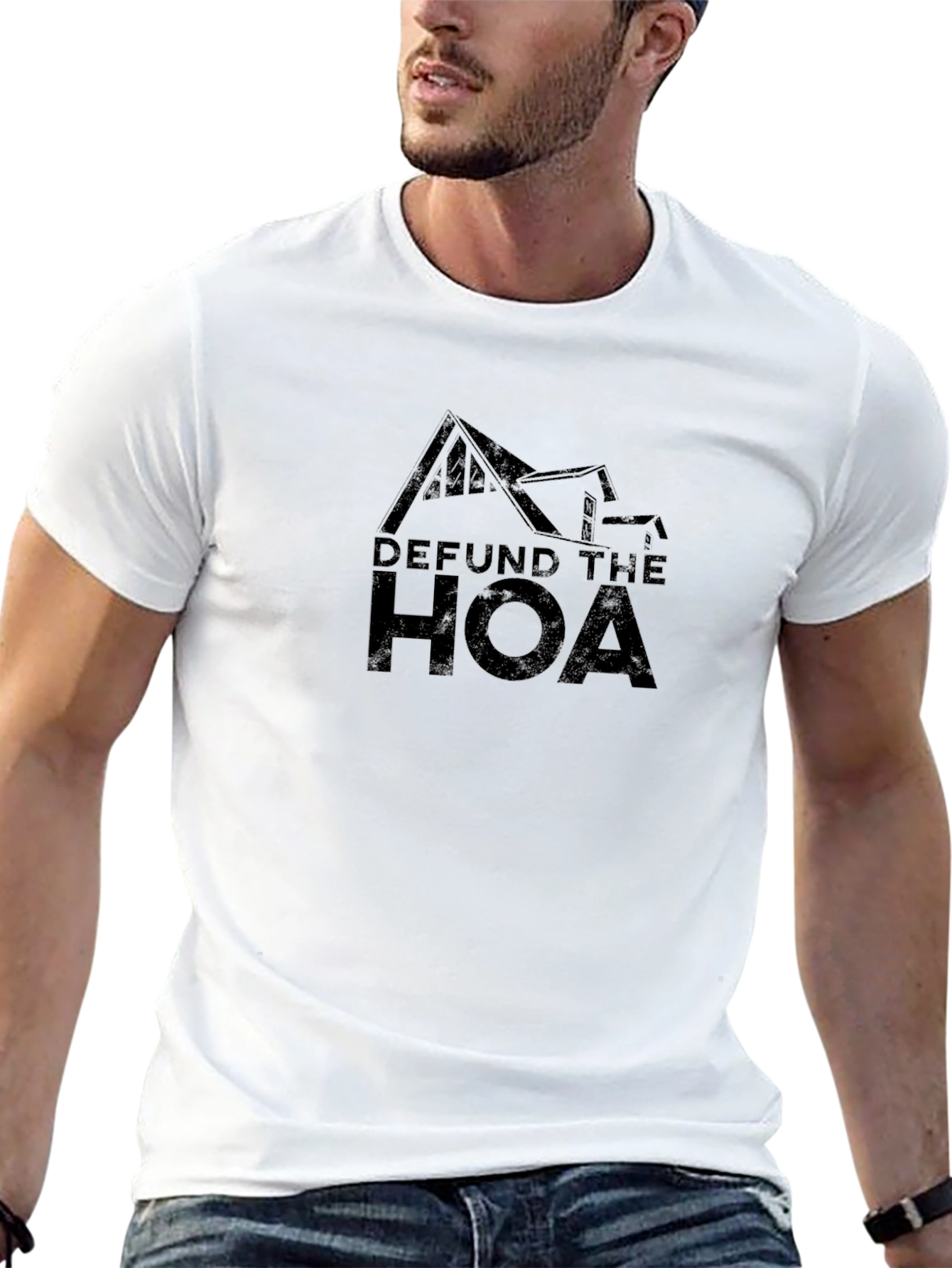 Defund The HOA Black Graphic Tee