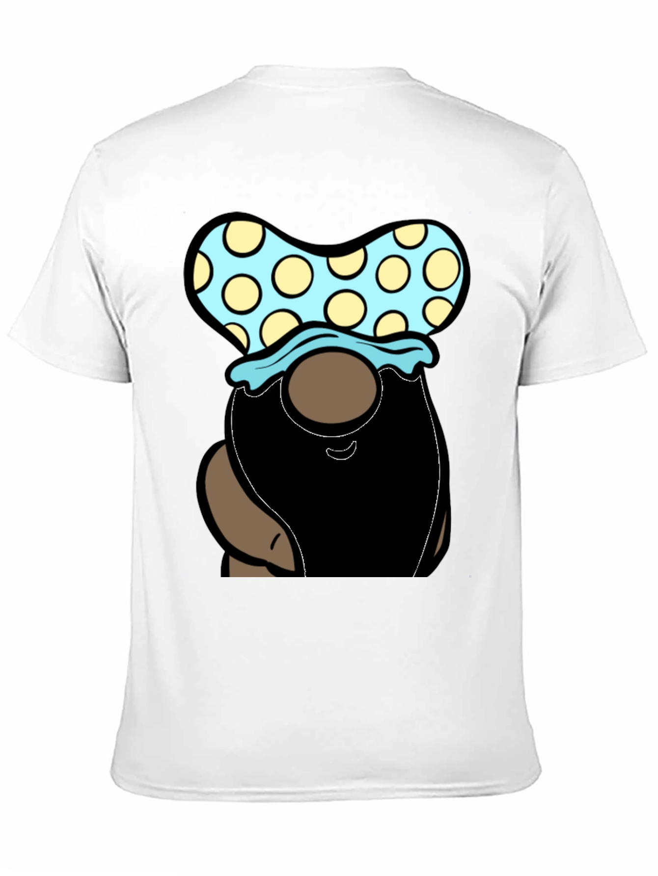 Gnome T-Shirt - Polka Dot Hat Black