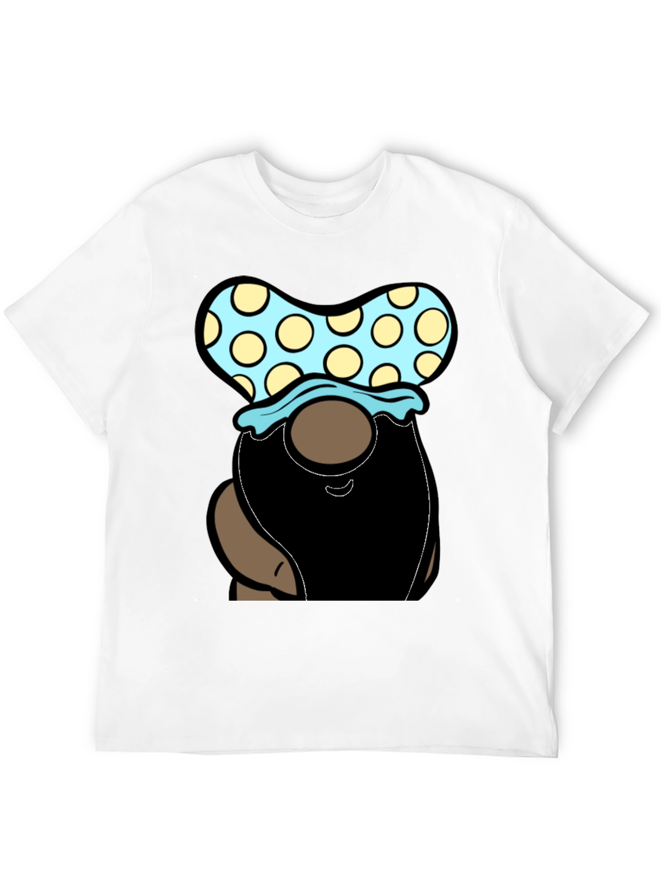 Gnome T-Shirt - Polka Dot Hat Black